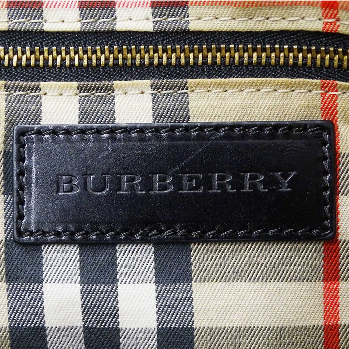 Burberry Black Leather Handbag Tote Bag (Pre-Owned)