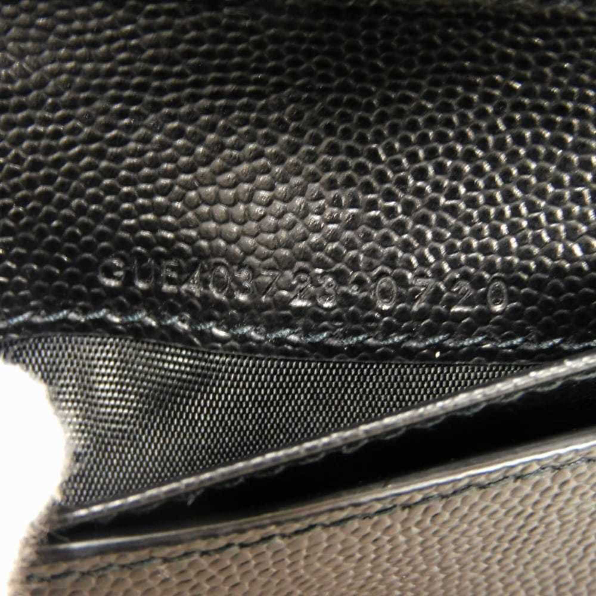 Yves Saint Laurent Black Leather Wallet (Bi-Fold) (Pre-Owned)