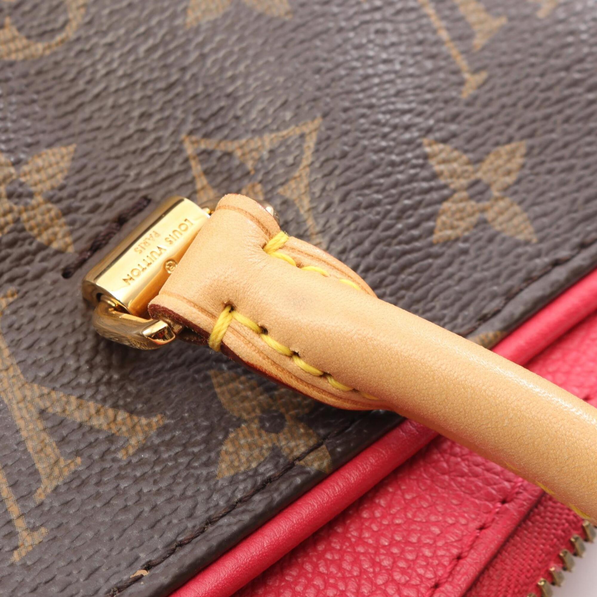 Louis Vuitton Brown Pvc Coated Canvas Leather Handbag (Pre-Owned)