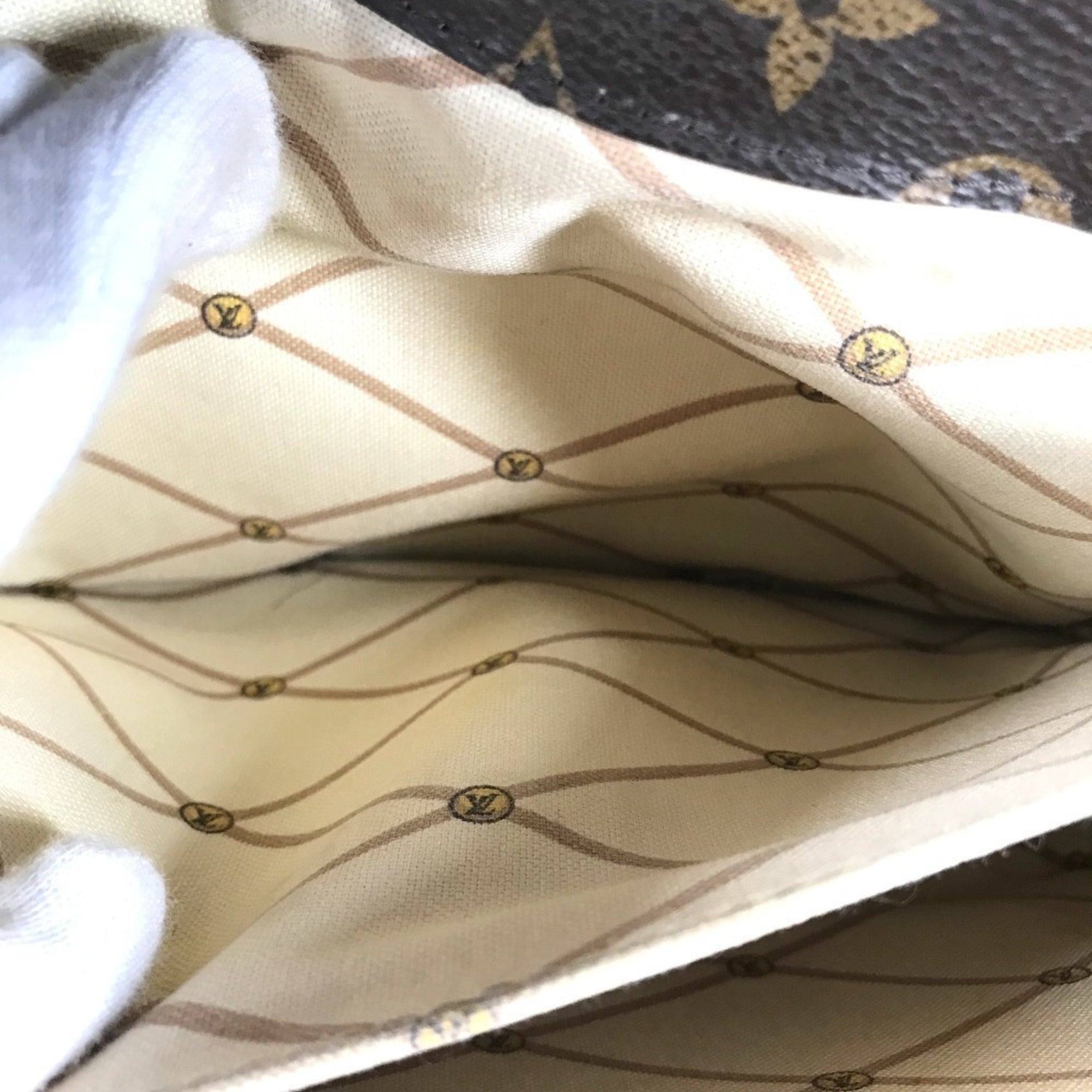 Louis Vuitton Brown Pink Monogram Canvas Handbag Pochette Shoulder Bag (Pre-Owned)