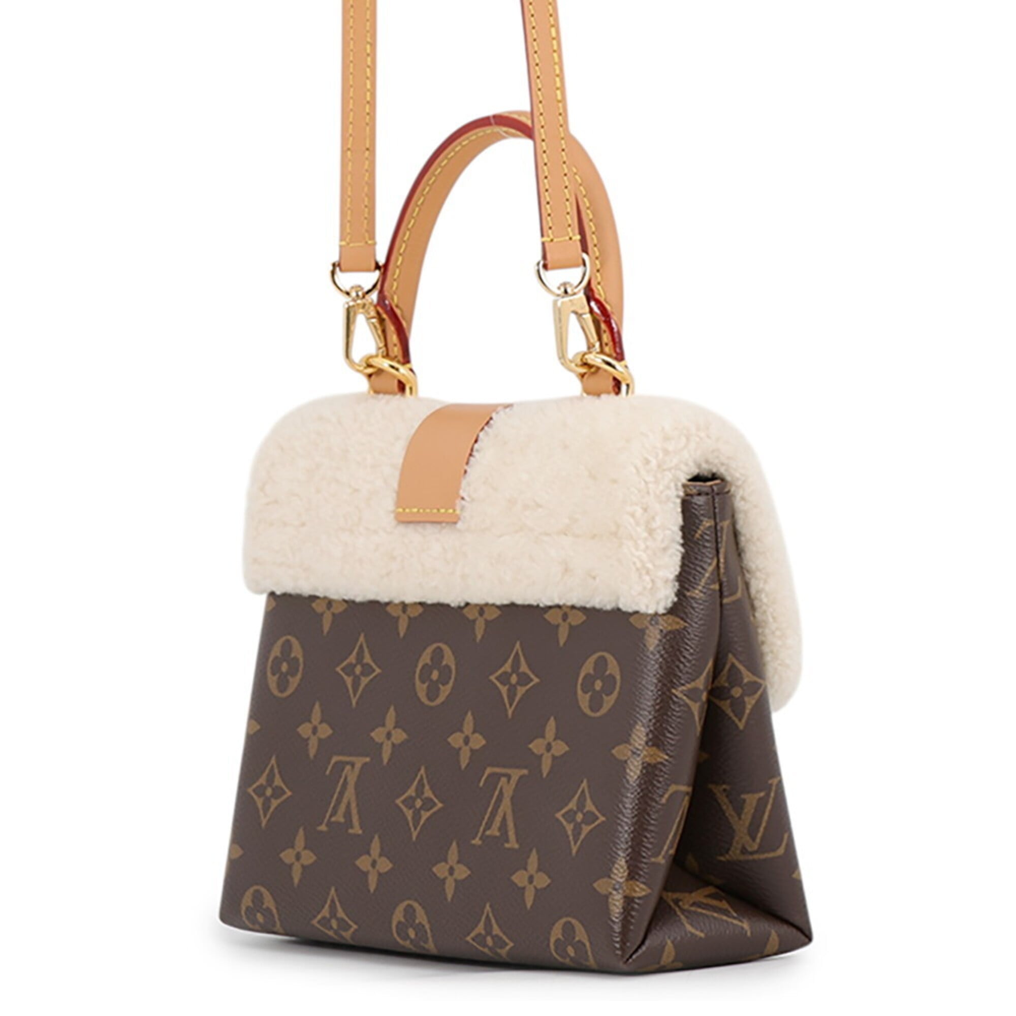 Louis Vuitton Brown Monogram Leather Handbag Shoulder Bag (Pre-Owned)