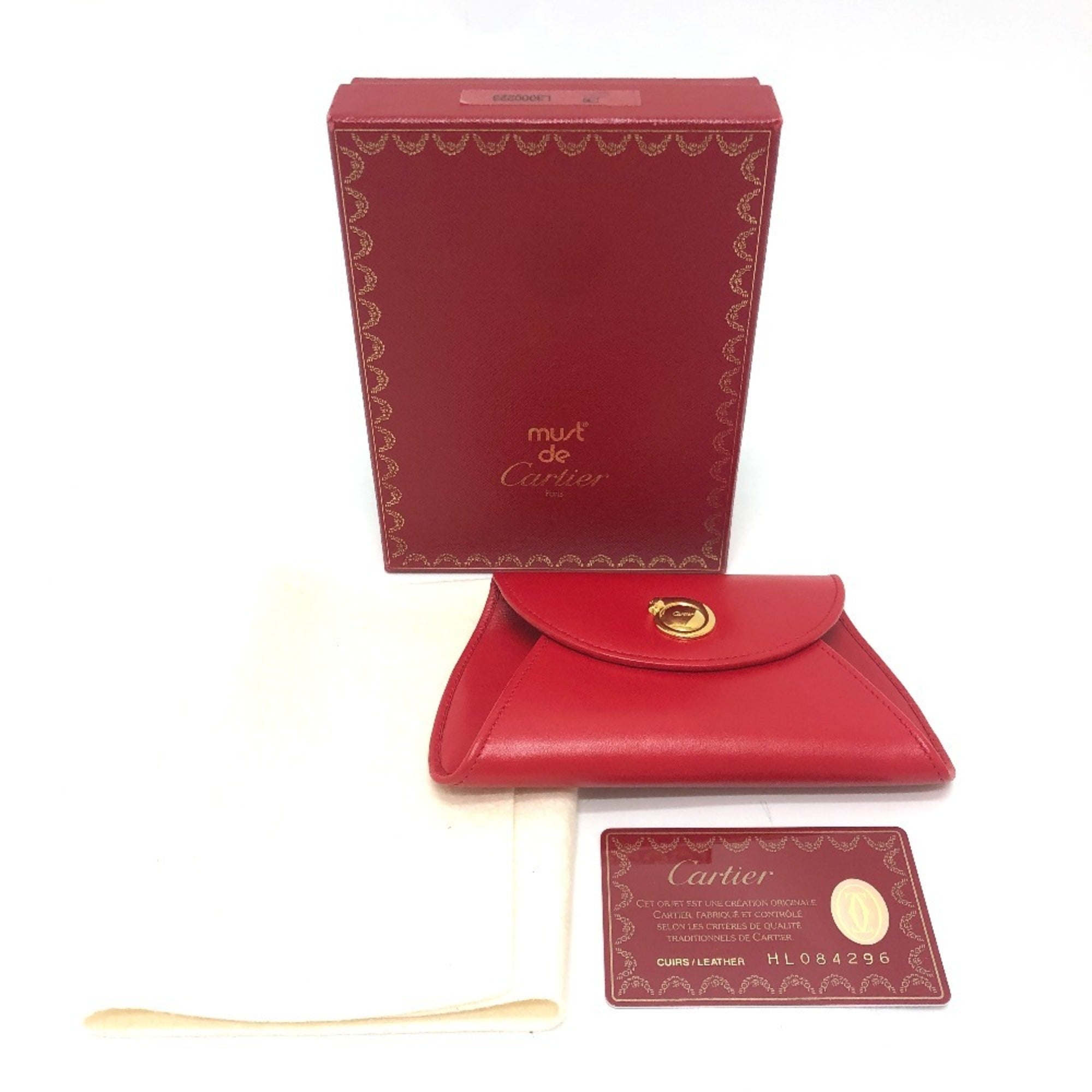 Cartier Red Color Coin Purse/Coin Case (Pre-Owned)