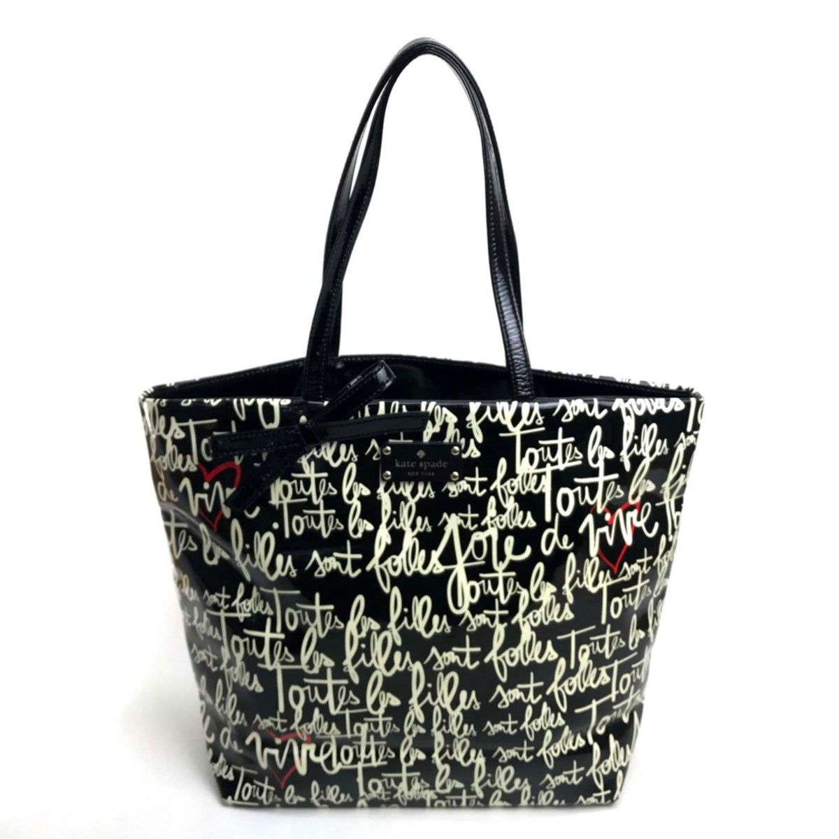 Kate Spade Black Patent Leather Tote Bag (Pre-Owned)