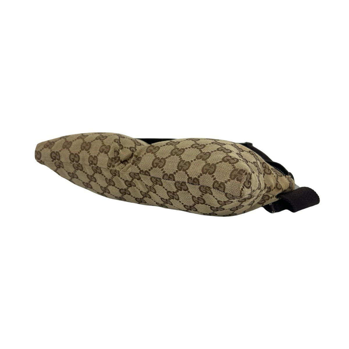 Gucci Brown Canvas Leather Pouch Shoulder Bag Sling Bag (Pre-Owned)