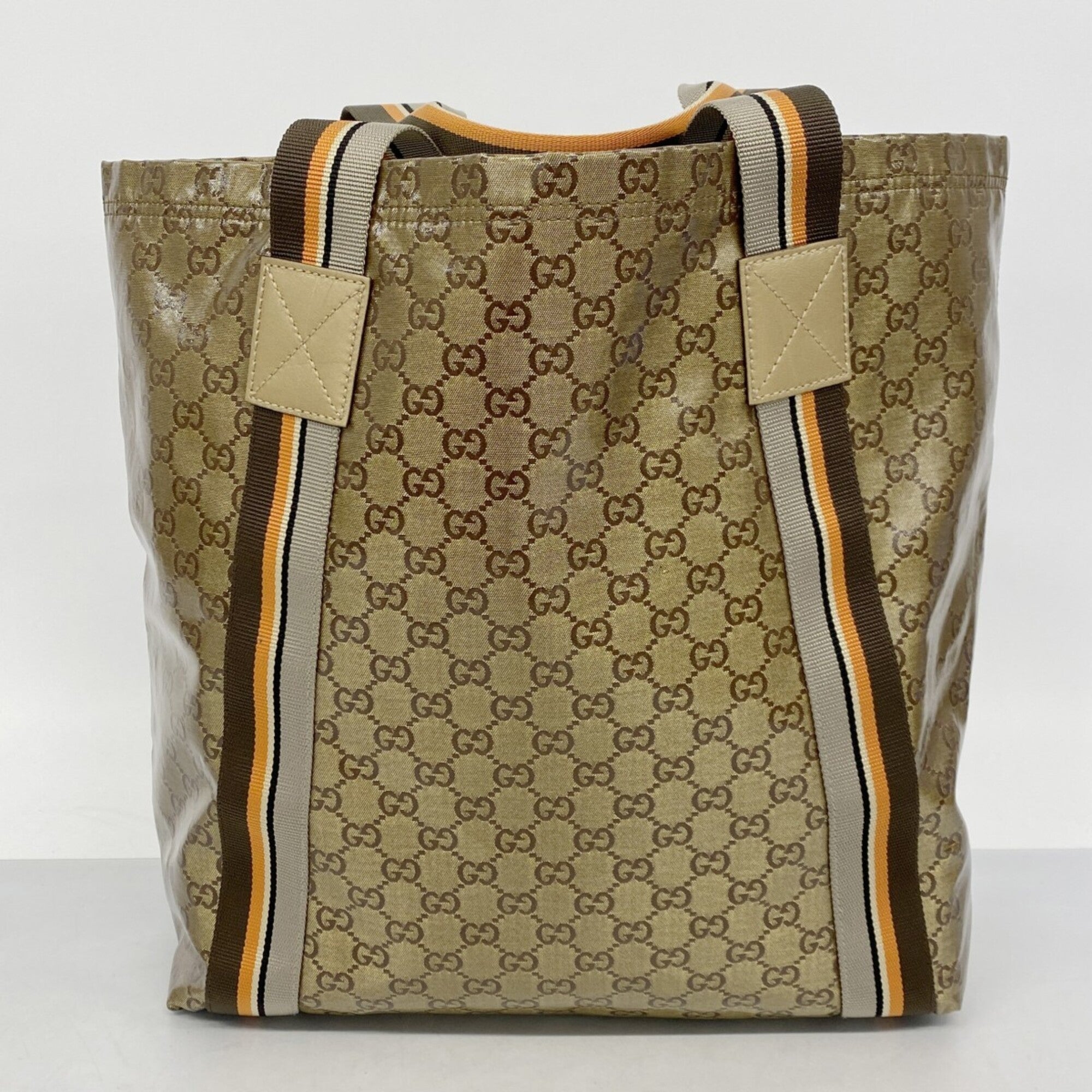 Gucci Gold Coated Canvas Tote Bag (Pre-Owned)
