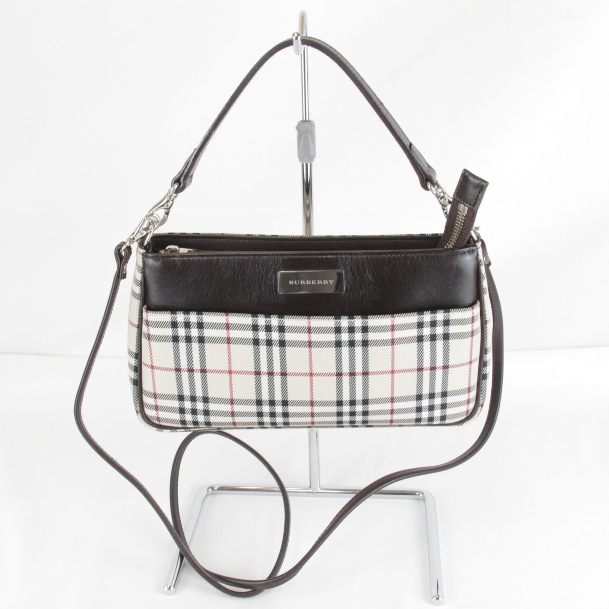 Burberry Beige Canvas Shoulder Bag (Pre-Owned)