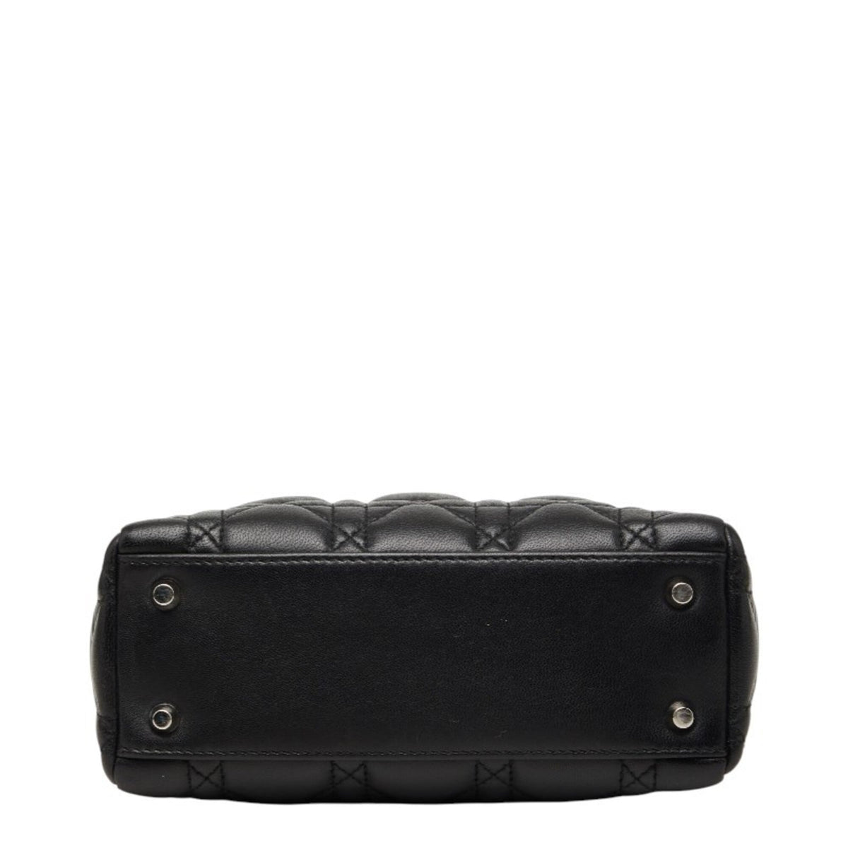 Christian Dior Black Leather Handbag Shoulder Bag (Pre-Owned)