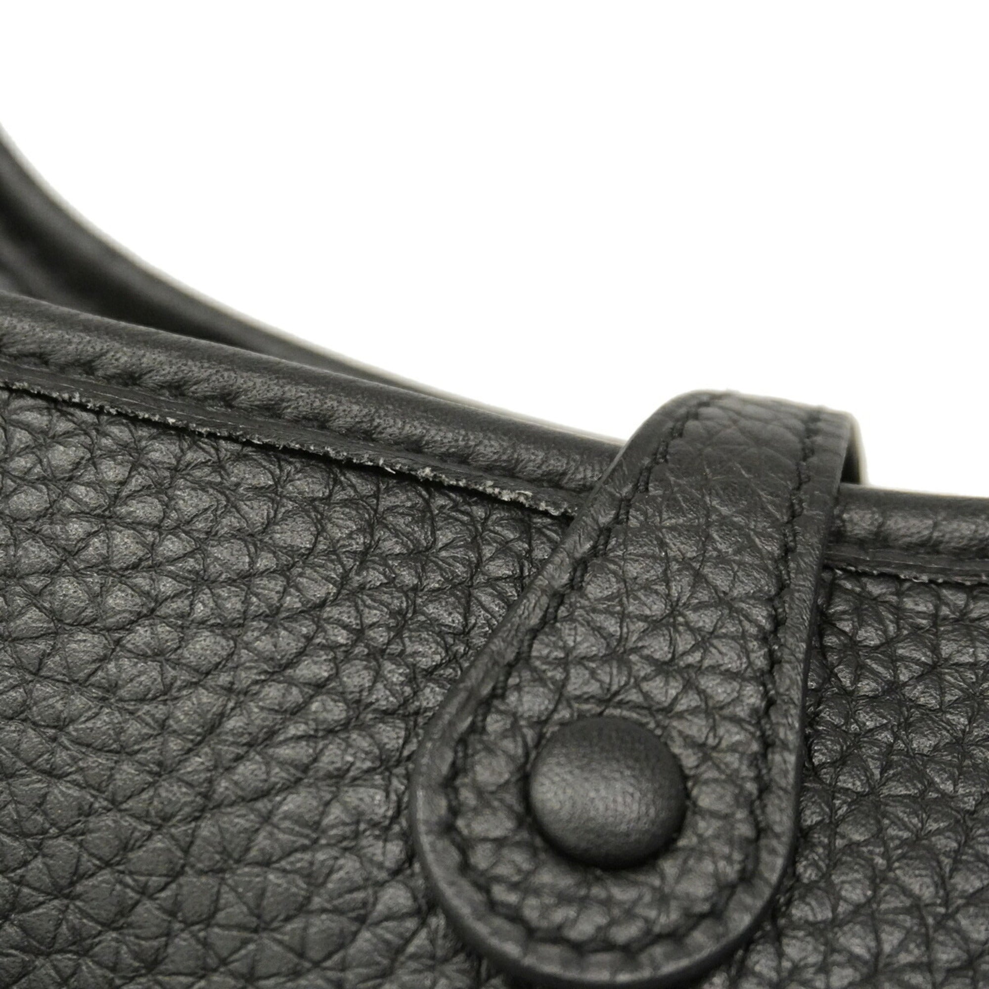 Hermes Black Taurillon Clemence Leather Shoulder Bag (Pre-Owned)