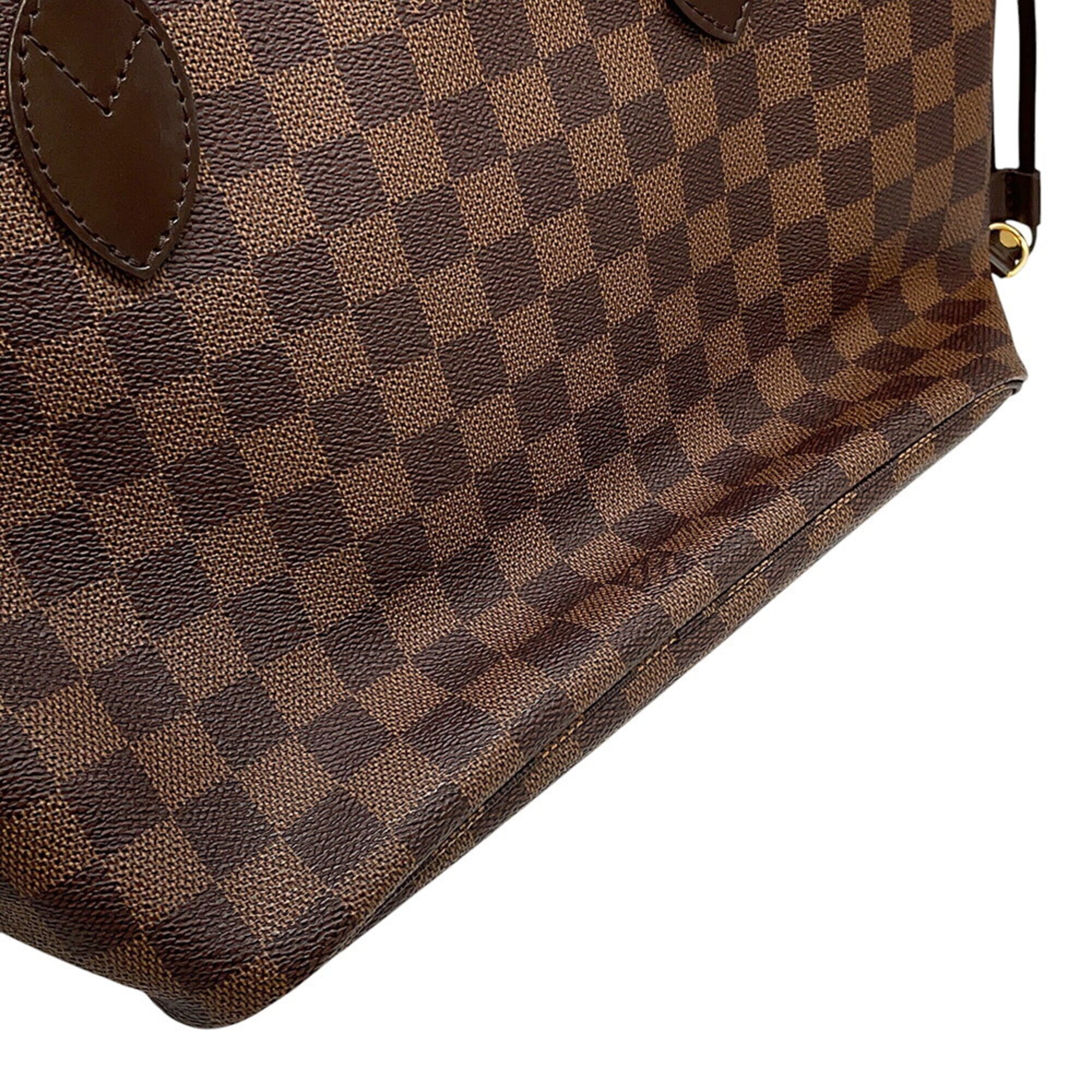 Louis Vuitton Damier Damier Canvas Ebene Red Color Handbag Tote Bag (Pre-Owned)