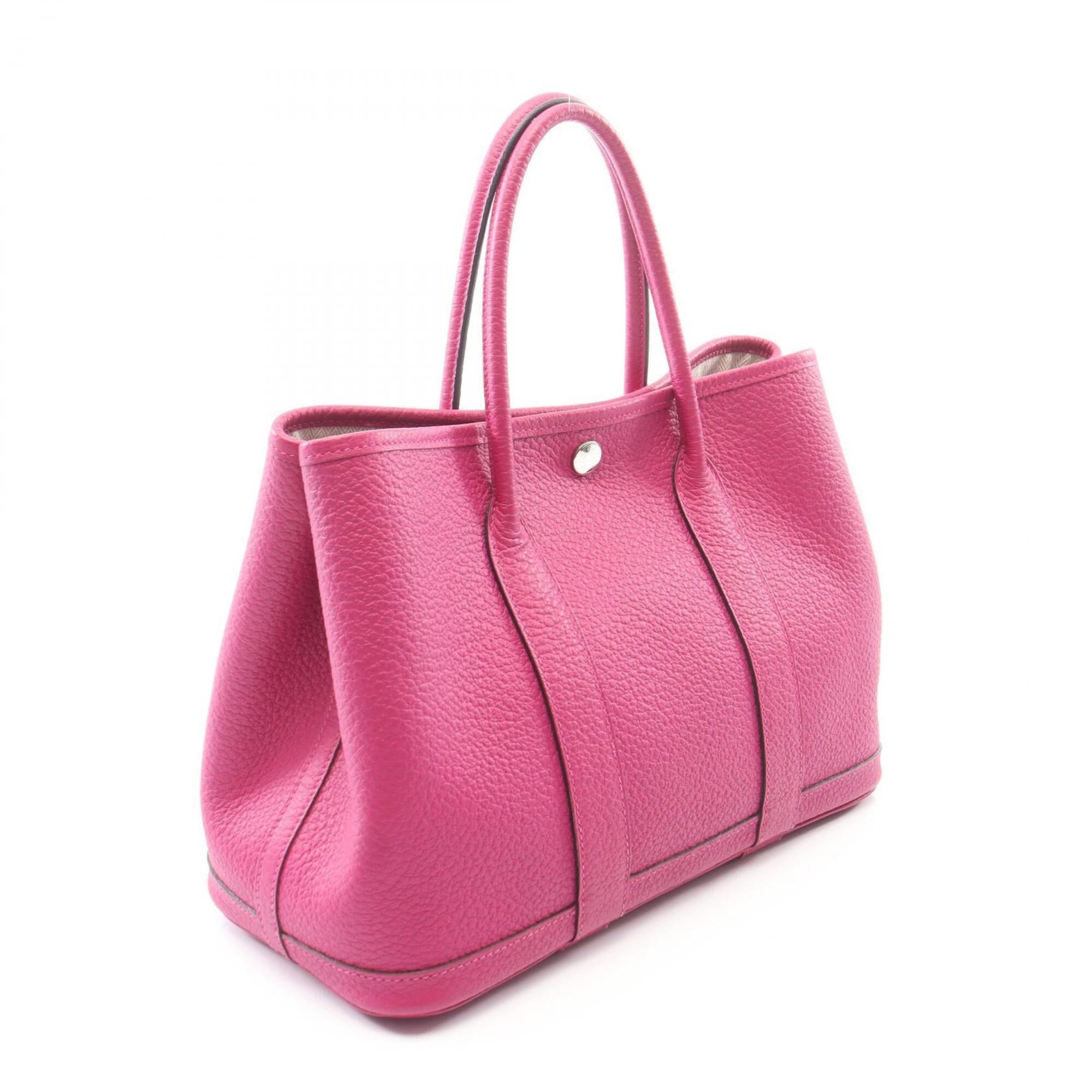 Hermes Pink Country Leather Leather Handbag Tote Bag (Pre-Owned)