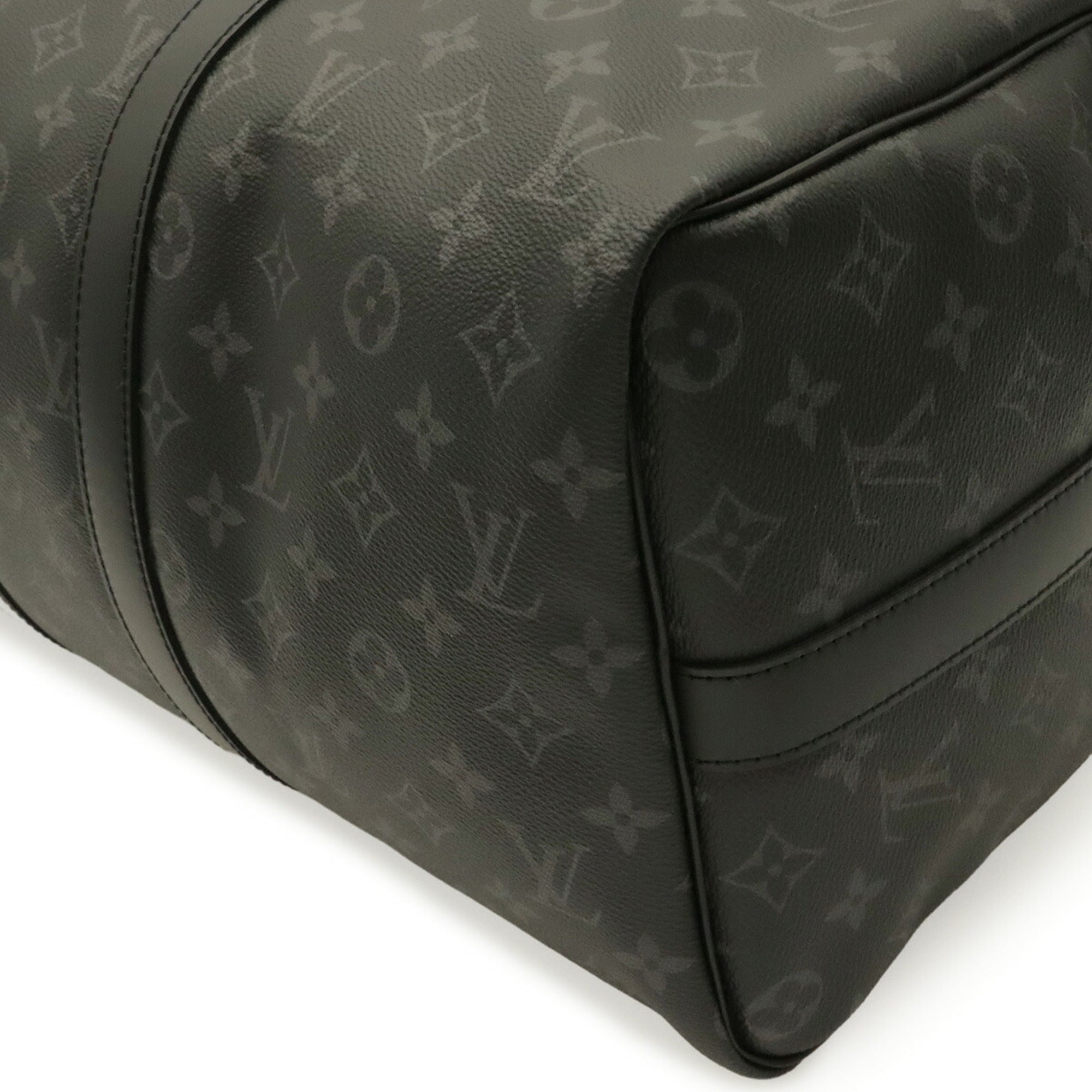 Louis Vuitton Black Gray Monogram Eclipse Canvas Boston Bag Shoulder Bag (Pre-Owned)