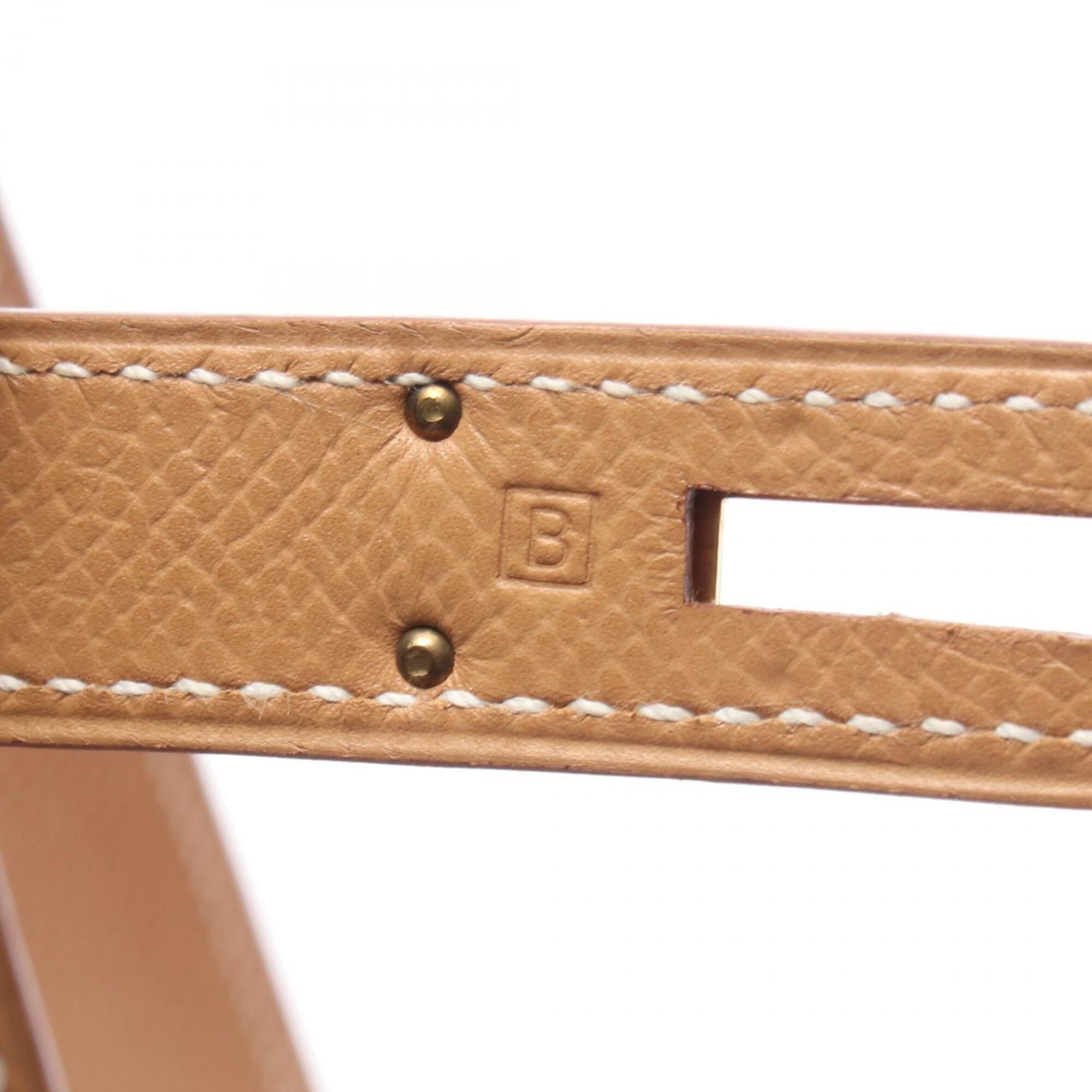 Hermes Brown Natural Courchevel Leather Handbag (Pre-Owned)