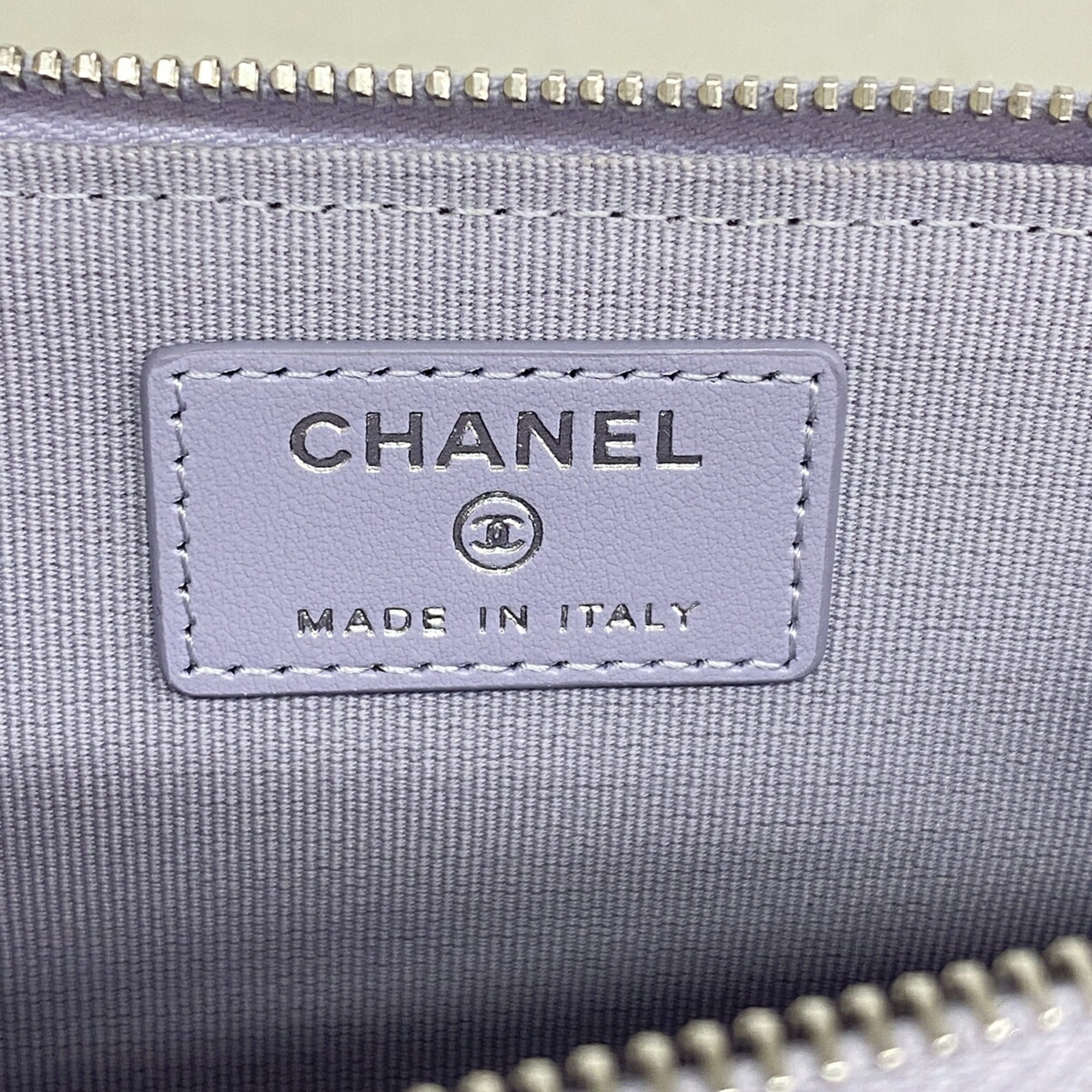 Chanel Light Purple Grained Calfskin Coin Purse/Coin Case (Pre-Owned)