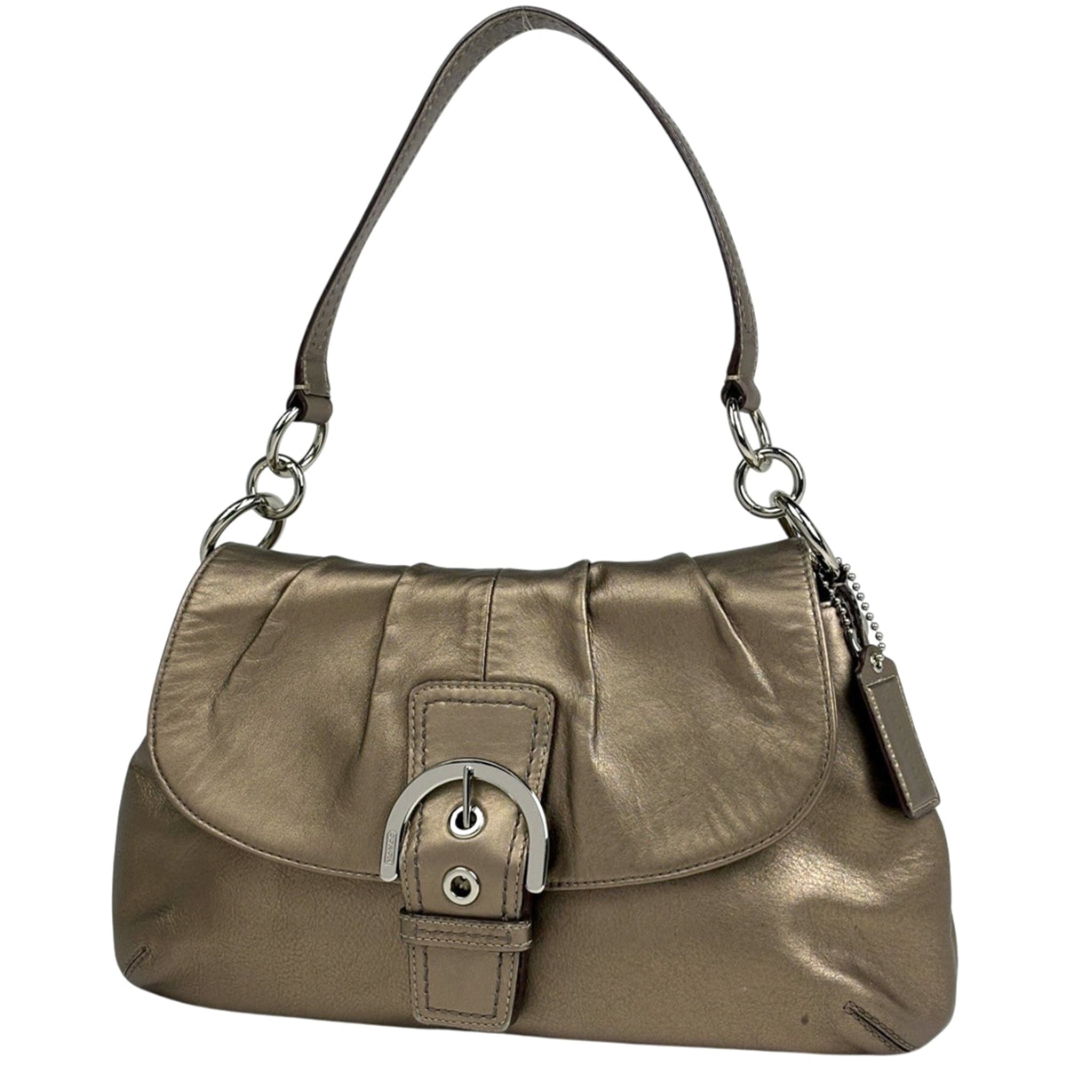 Coach Gold Leather Shoulder Bag (Pre-Owned)