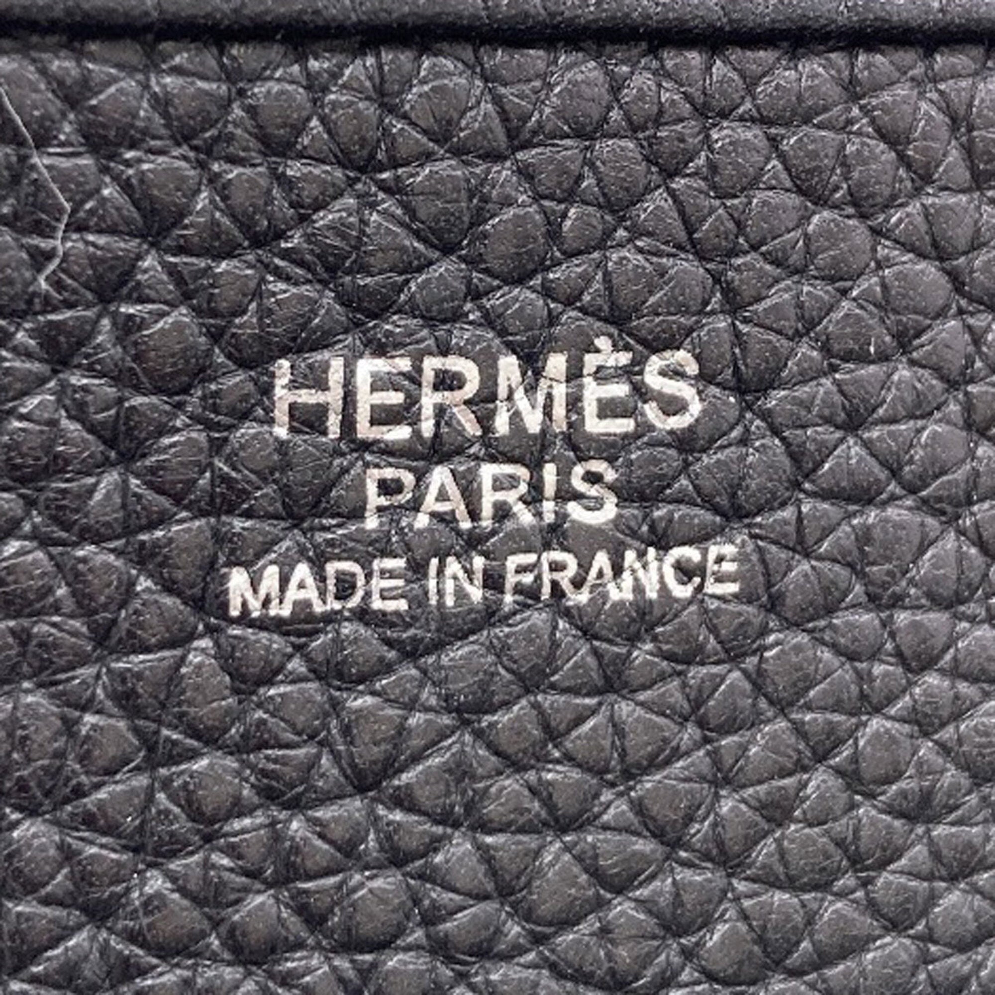 Hermes Black Taurillon Clemence Leather Shoulder Bag (Pre-Owned)