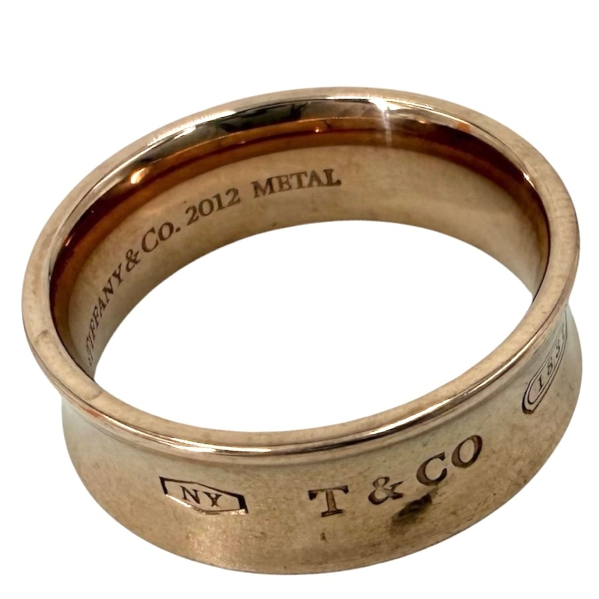 Tiffany Pink Gold Metal Band Ring (Pre-Owned)
