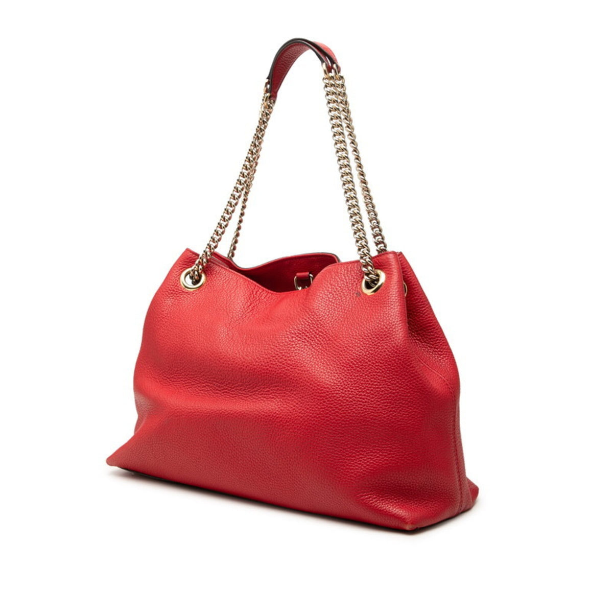 Gucci Soho Red Color Leather Shoulder Bag (Pre-Owned)