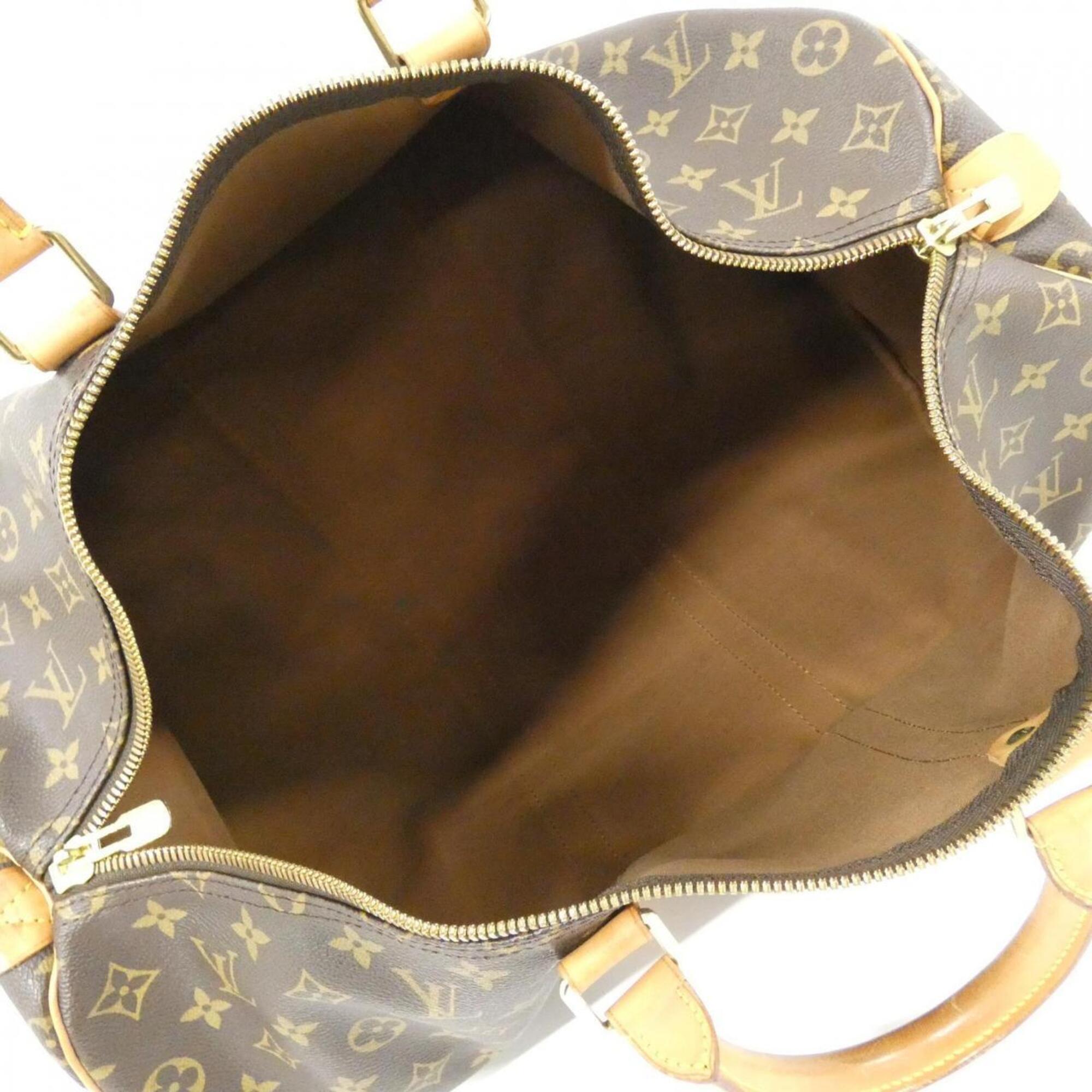 Louis Vuitton Monogram Marron Coated Canvas Boston Bag (Pre-Owned)