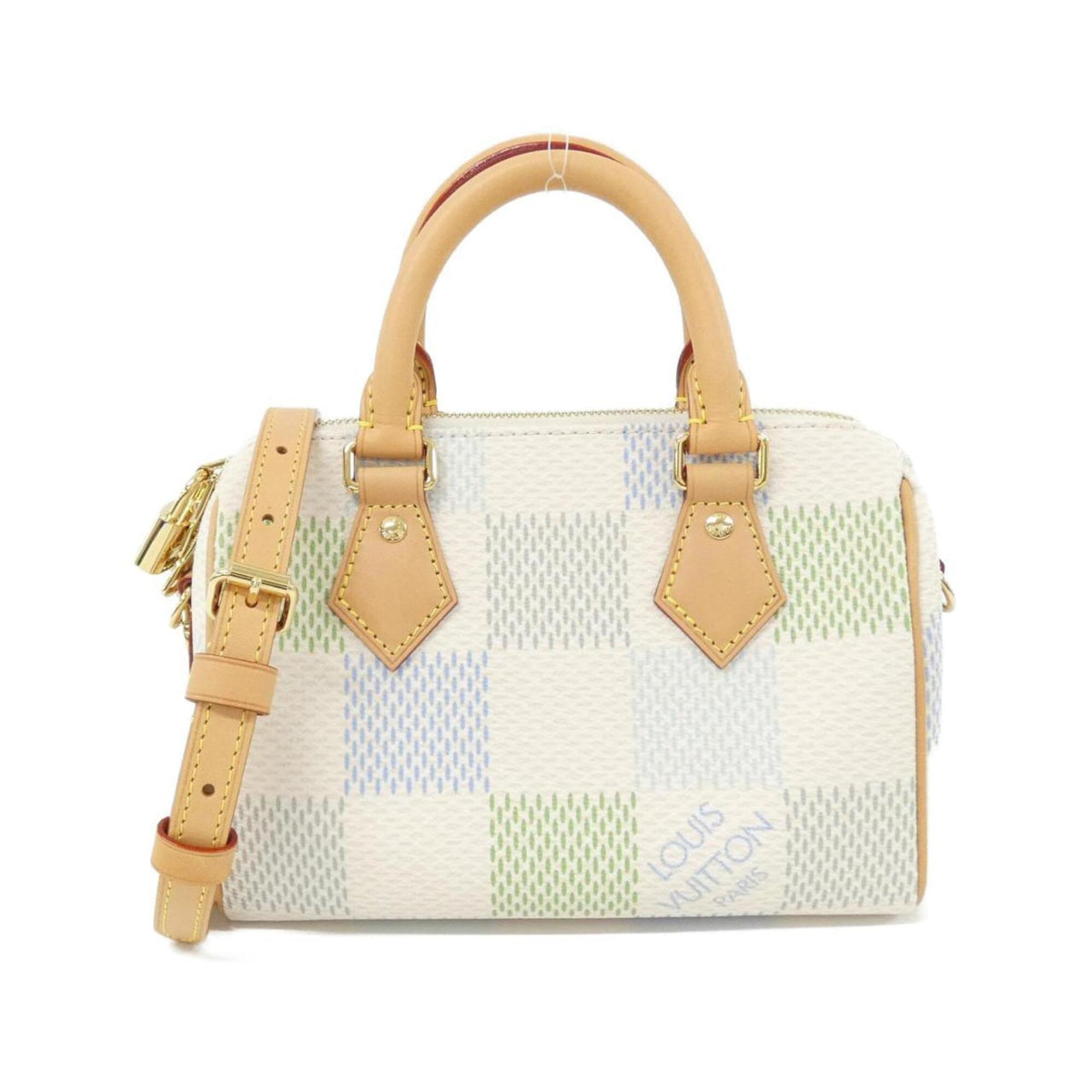 Louis Vuitton Pistache Coated Canvas Boston Bag (Pre-Owned)
