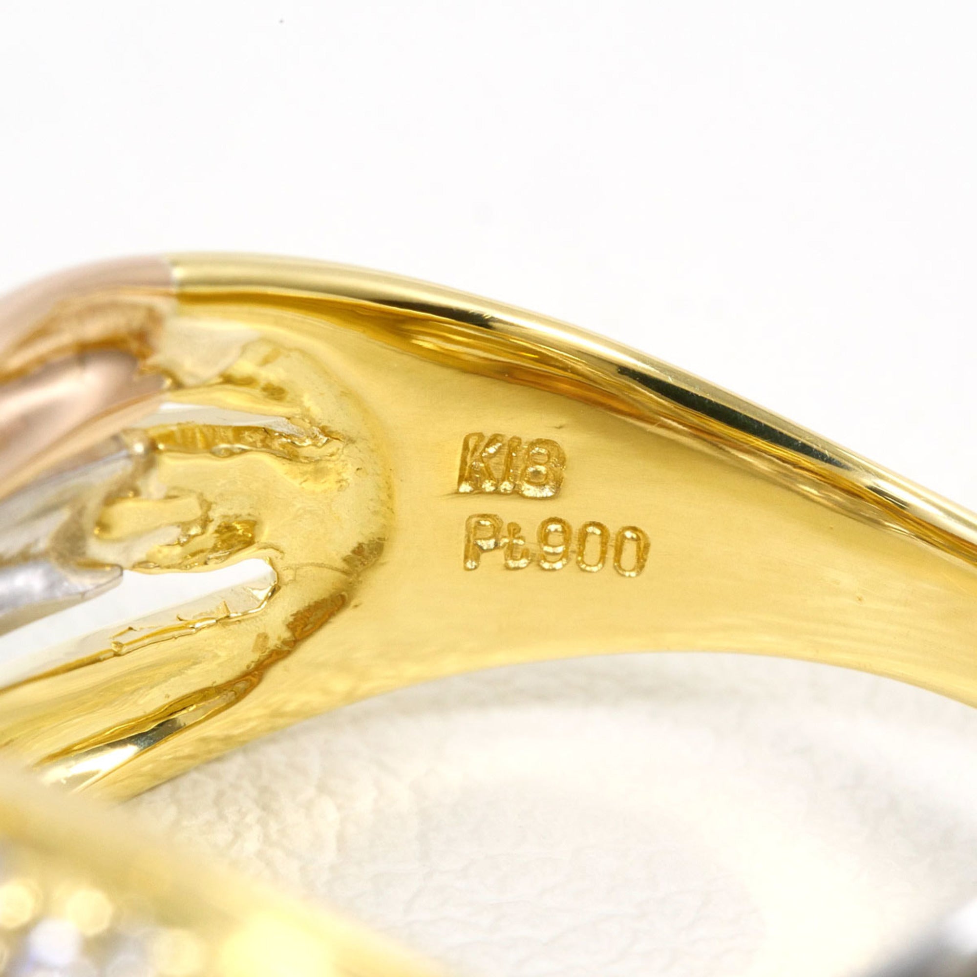 Unbranded Pink Gold Platinum Yellow Gold Yellow Gold (18K) Pink Gold (18K) Platinum 900 Band Ring (Pre-Owned)