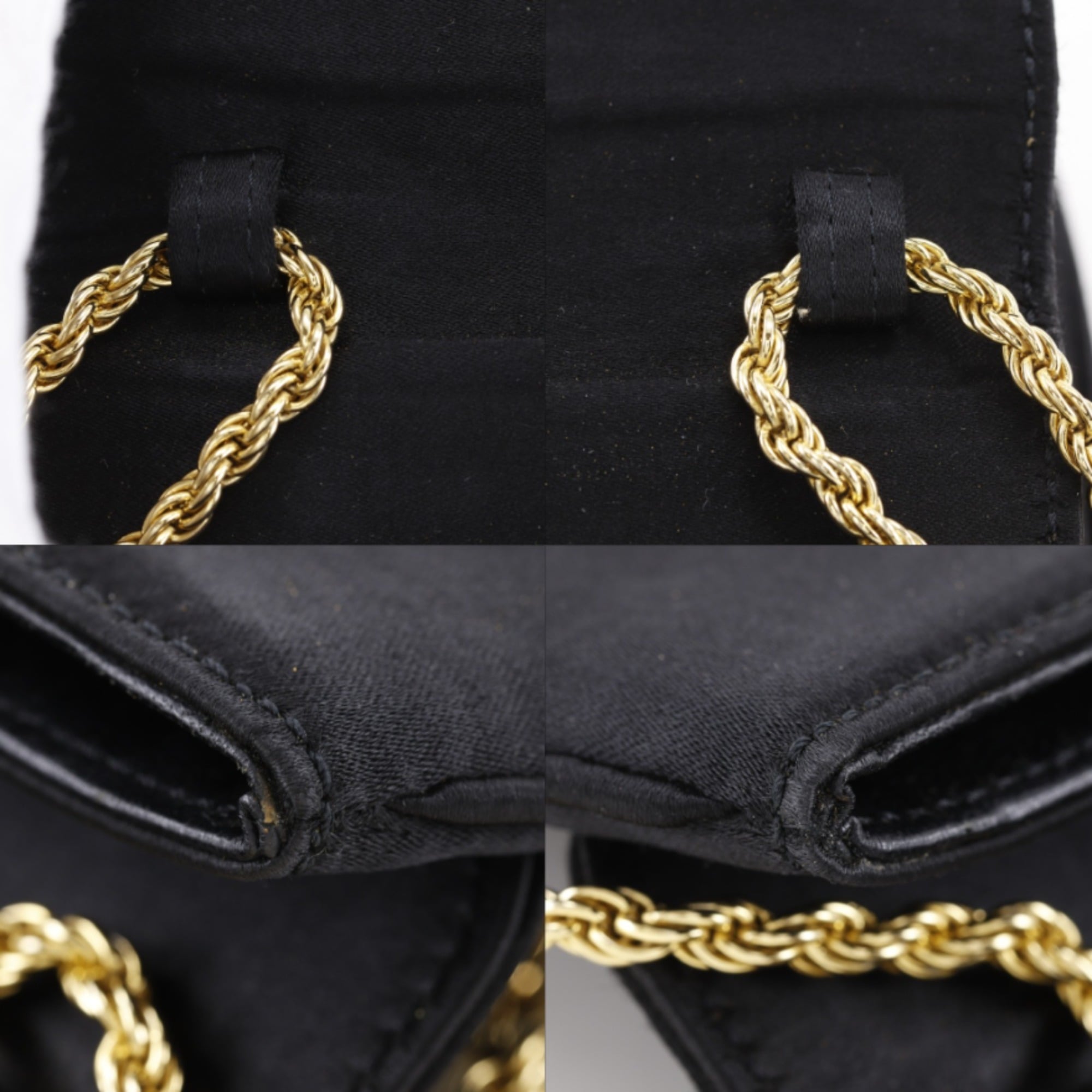 Celine Black Satin Shoulder Bag (Pre-Owned)