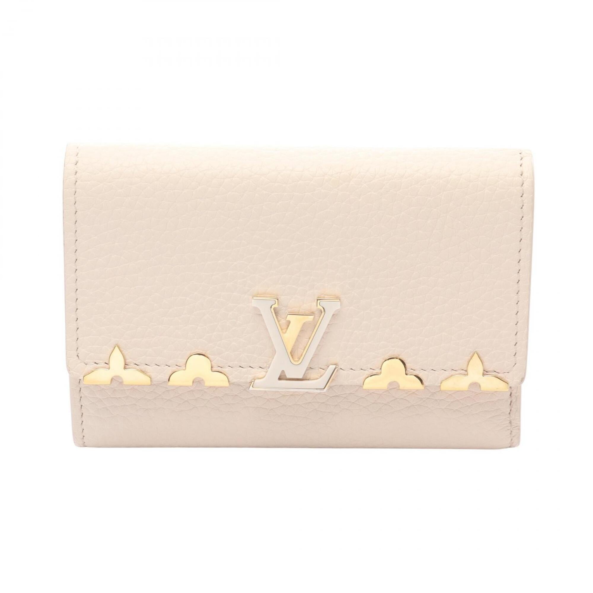 Louis Vuitton Ivory Leather Wallet (Tri-Fold) (Pre-Owned)