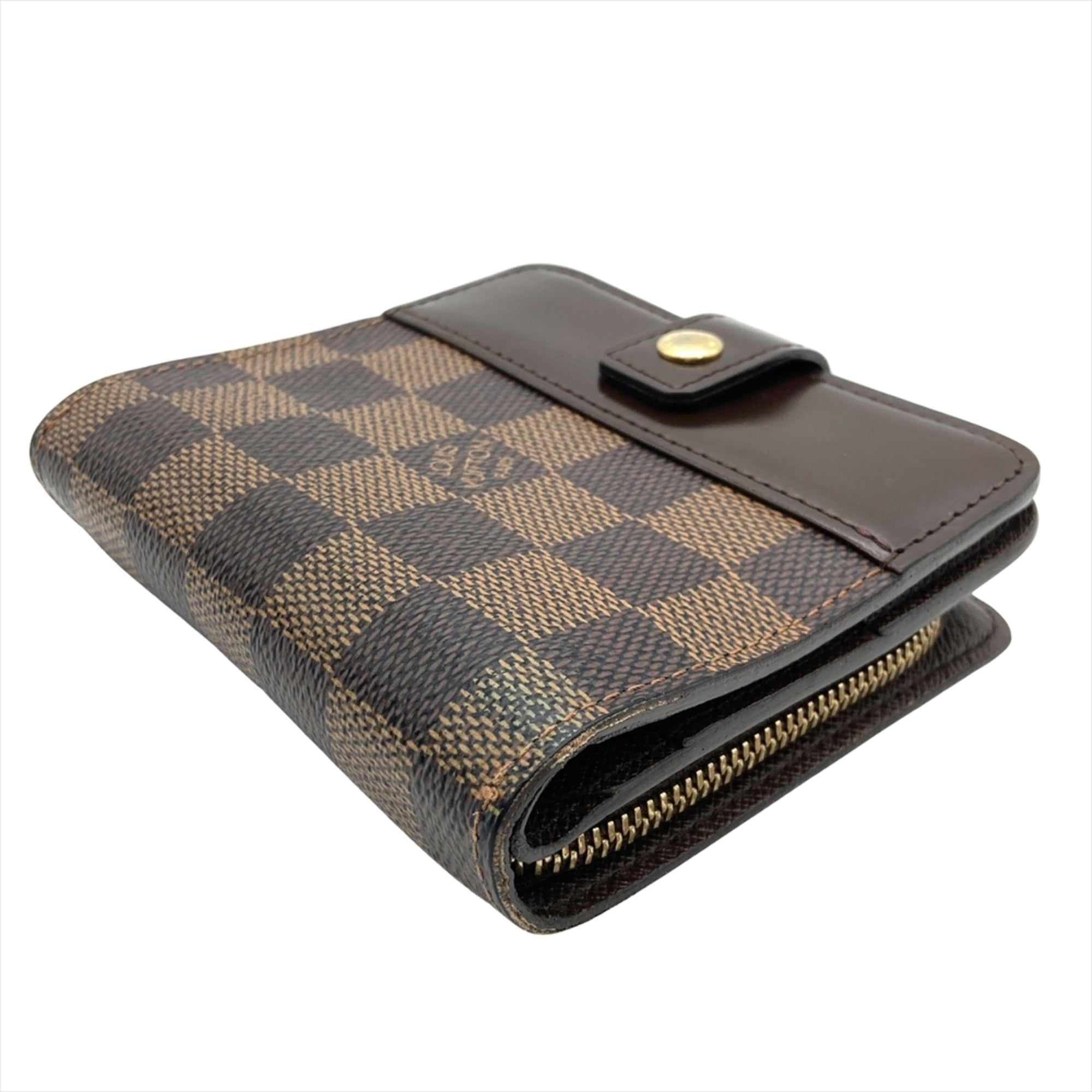 Louis Vuitton Damier Brown Damier Canvas Ebene Damier Canvas Wallet (Bi-Fold) (Pre-Owned)