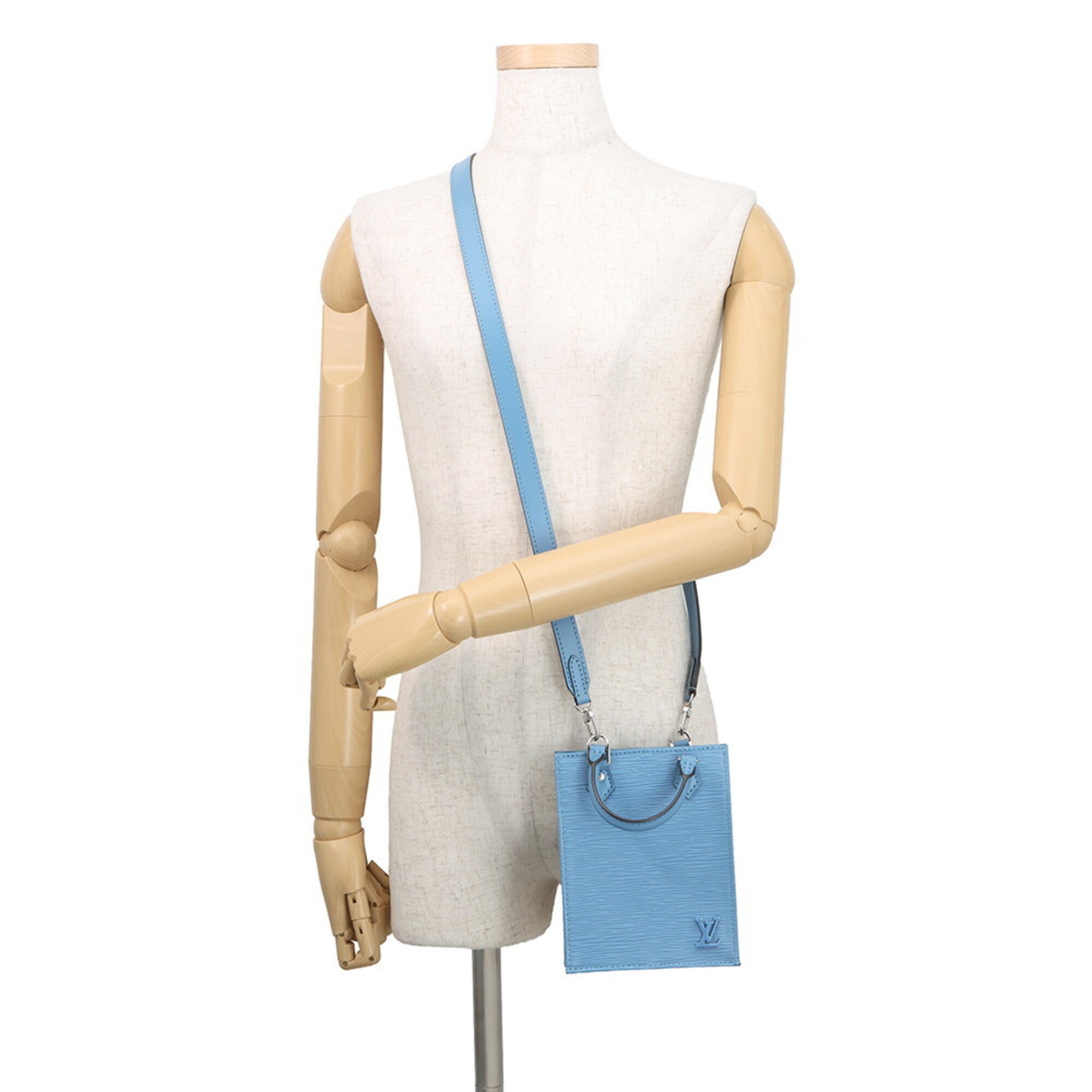 Louis Vuitton Epi Blue Epi Leather Handbag Shoulder Bag (Pre-Owned)