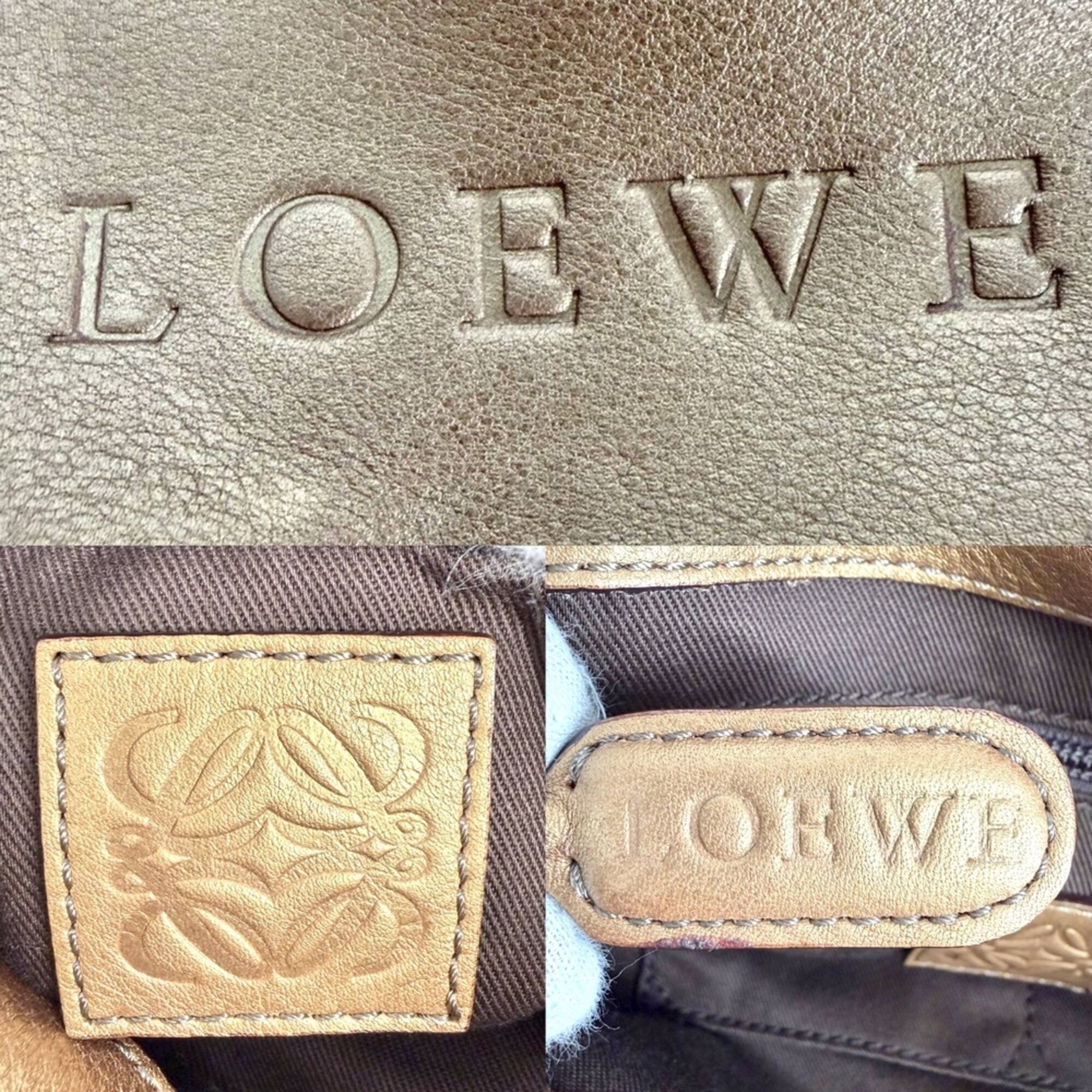 Loewe Bronze Leather Handbag Shoulder Bag (Pre-Owned)