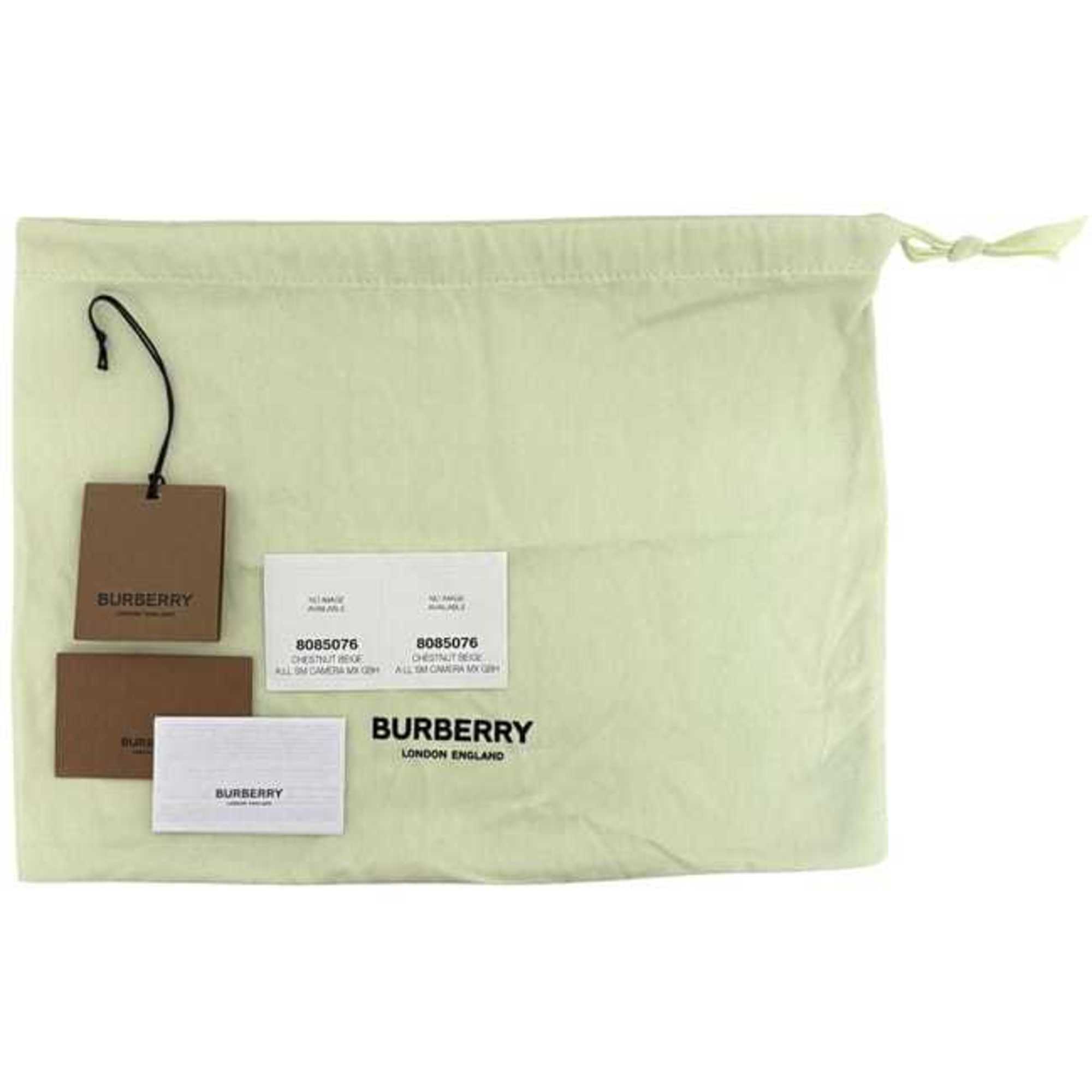 Burberry Beige Canvas Leather Shoulder Bag (Pre-Owned)