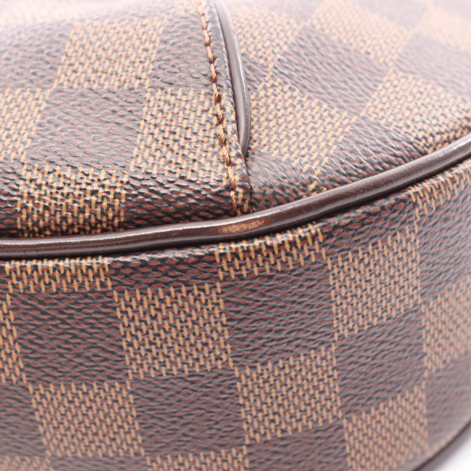 Louis Vuitton Brown Coated Canvas Leather Handbag Shoulder Bag (Pre-Owned)