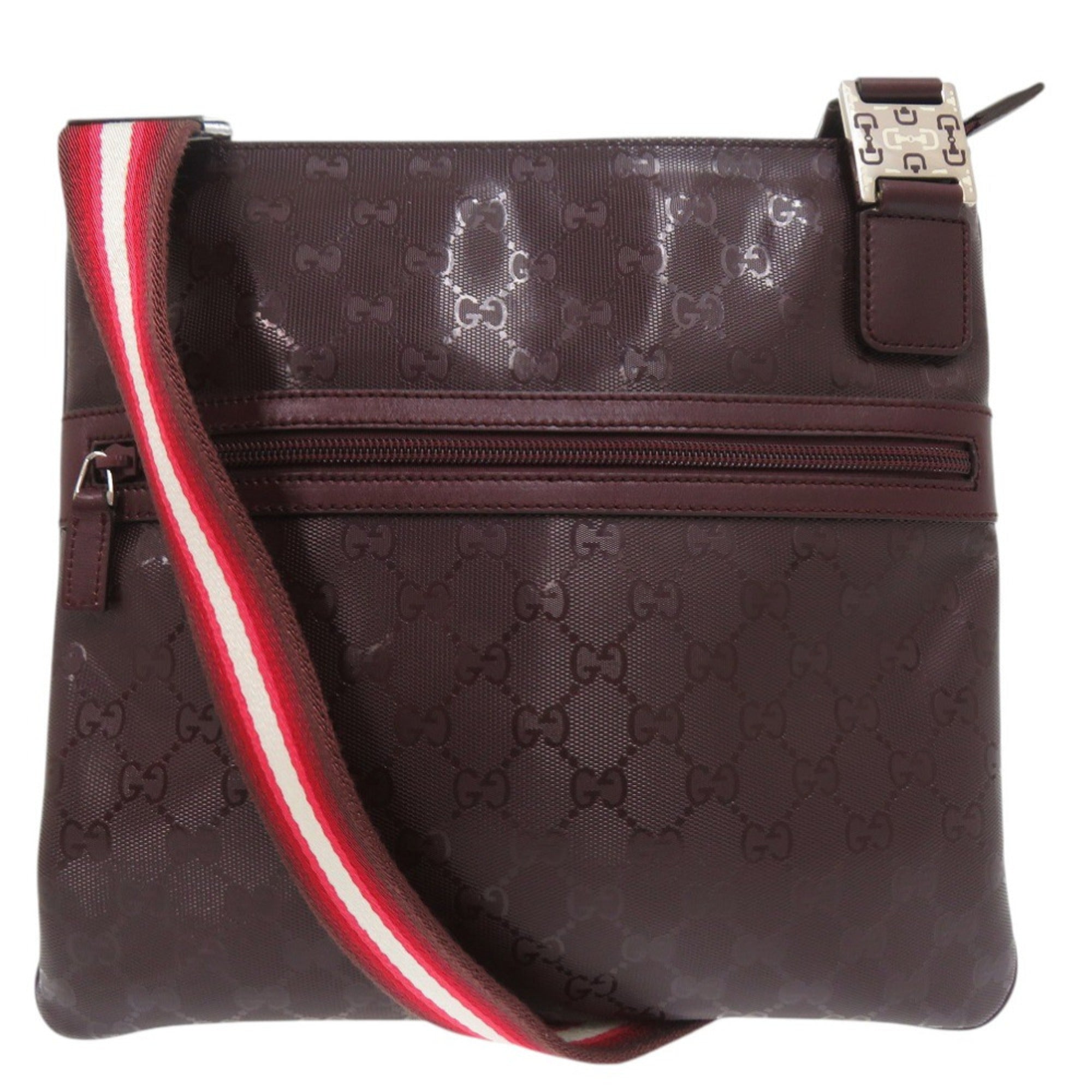 Gucci Bordeaux Pvc Leather Shoulder Bag (Pre-Owned)