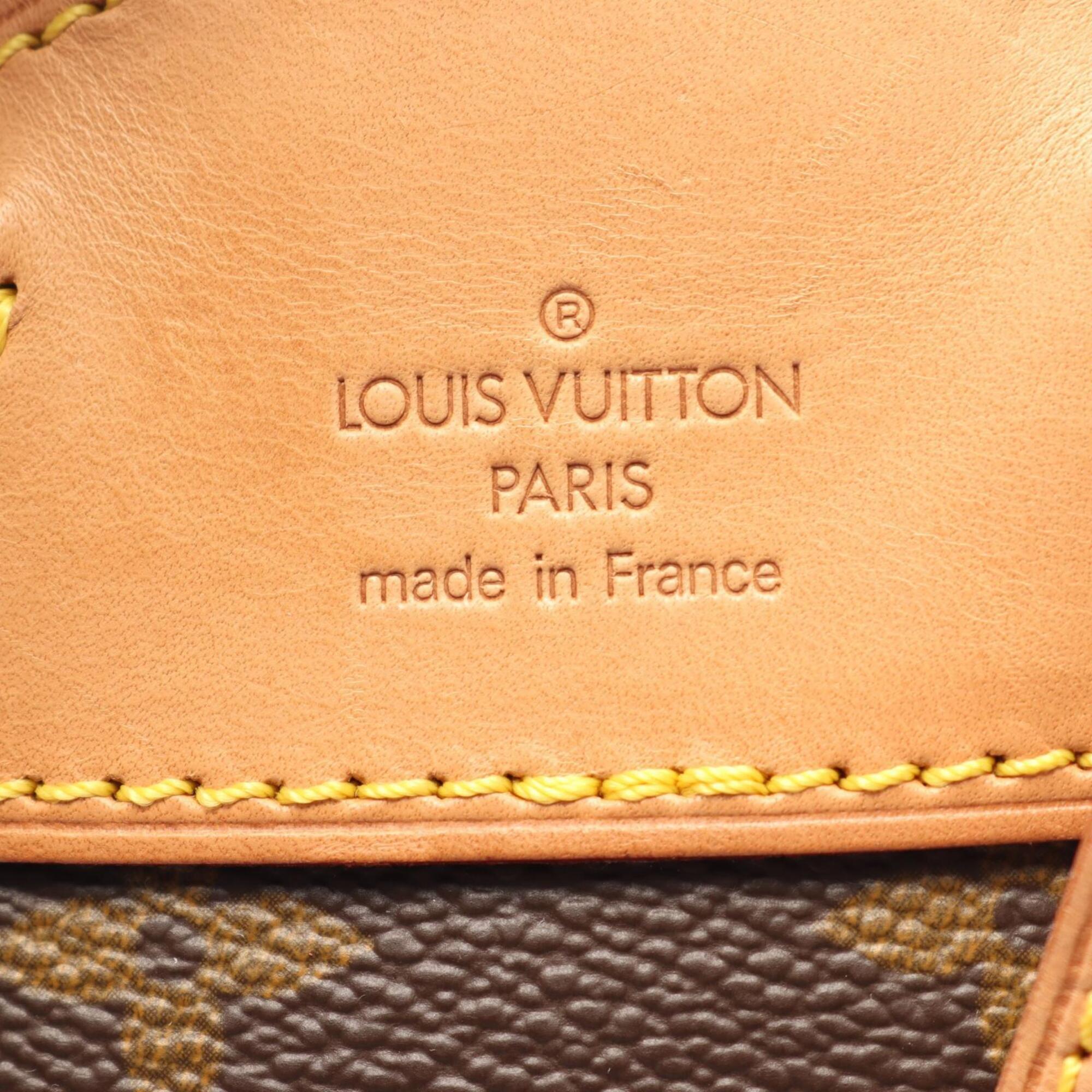 Louis Vuitton Brown Coated Canvas Leather Backpack Handbag (Pre-Owned)
