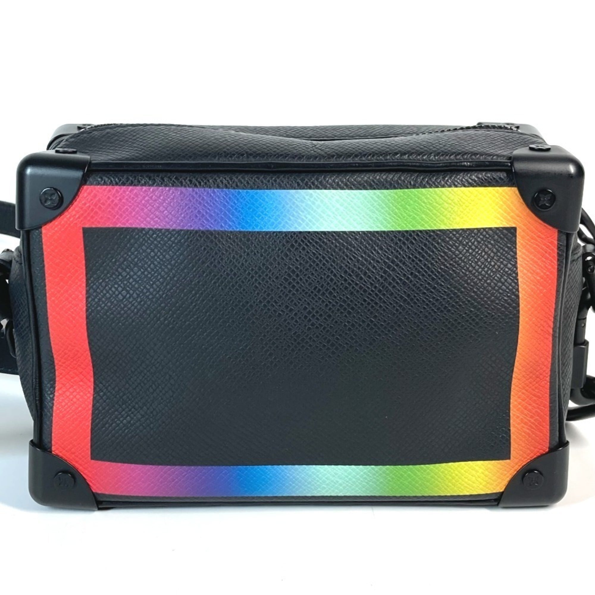 Louis Vuitton Black Multi-Color Taiga Leather Pochette Shoulder Bag (Pre-Owned)