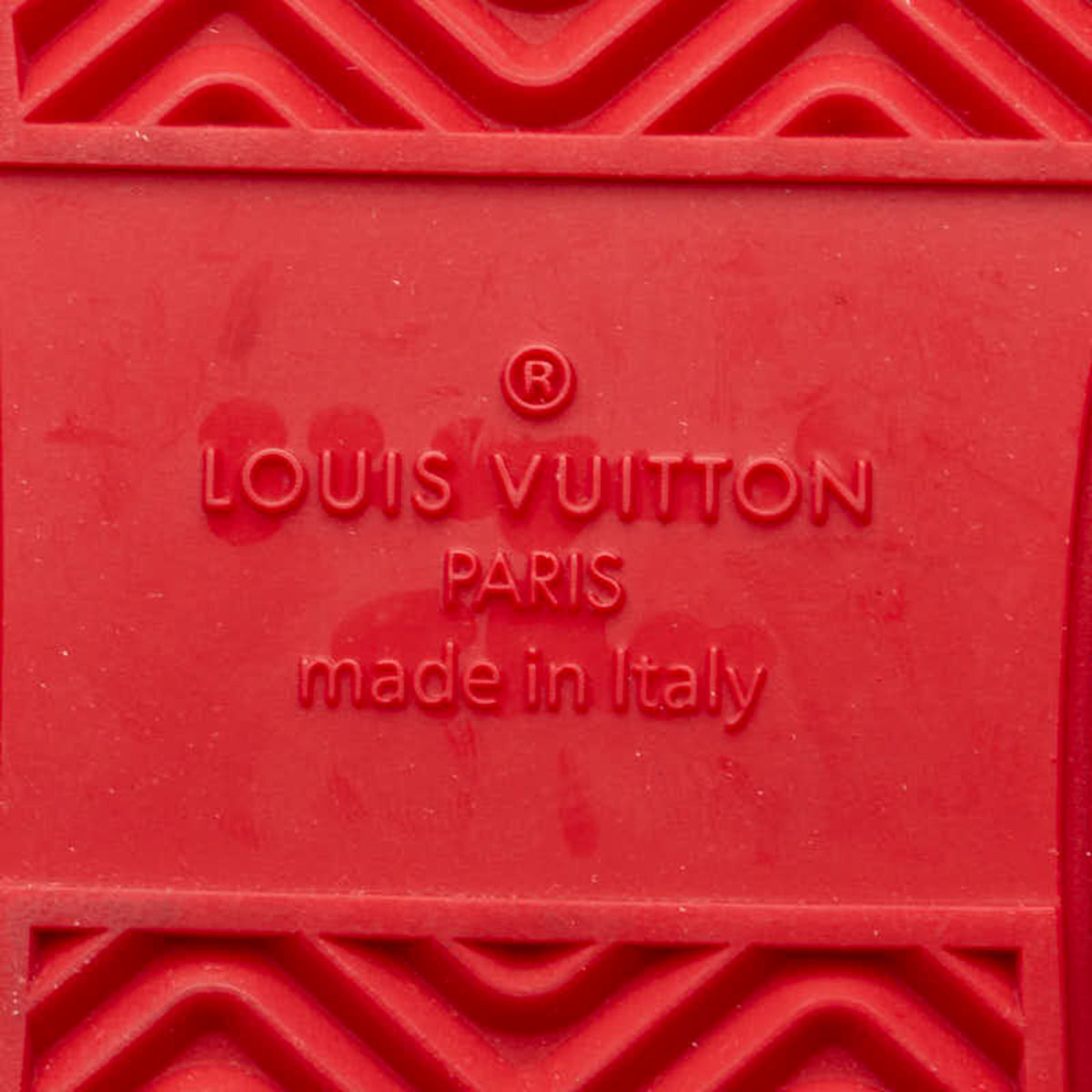 Louis Vuitton Red Color White Sneakers (Pre-Owned)