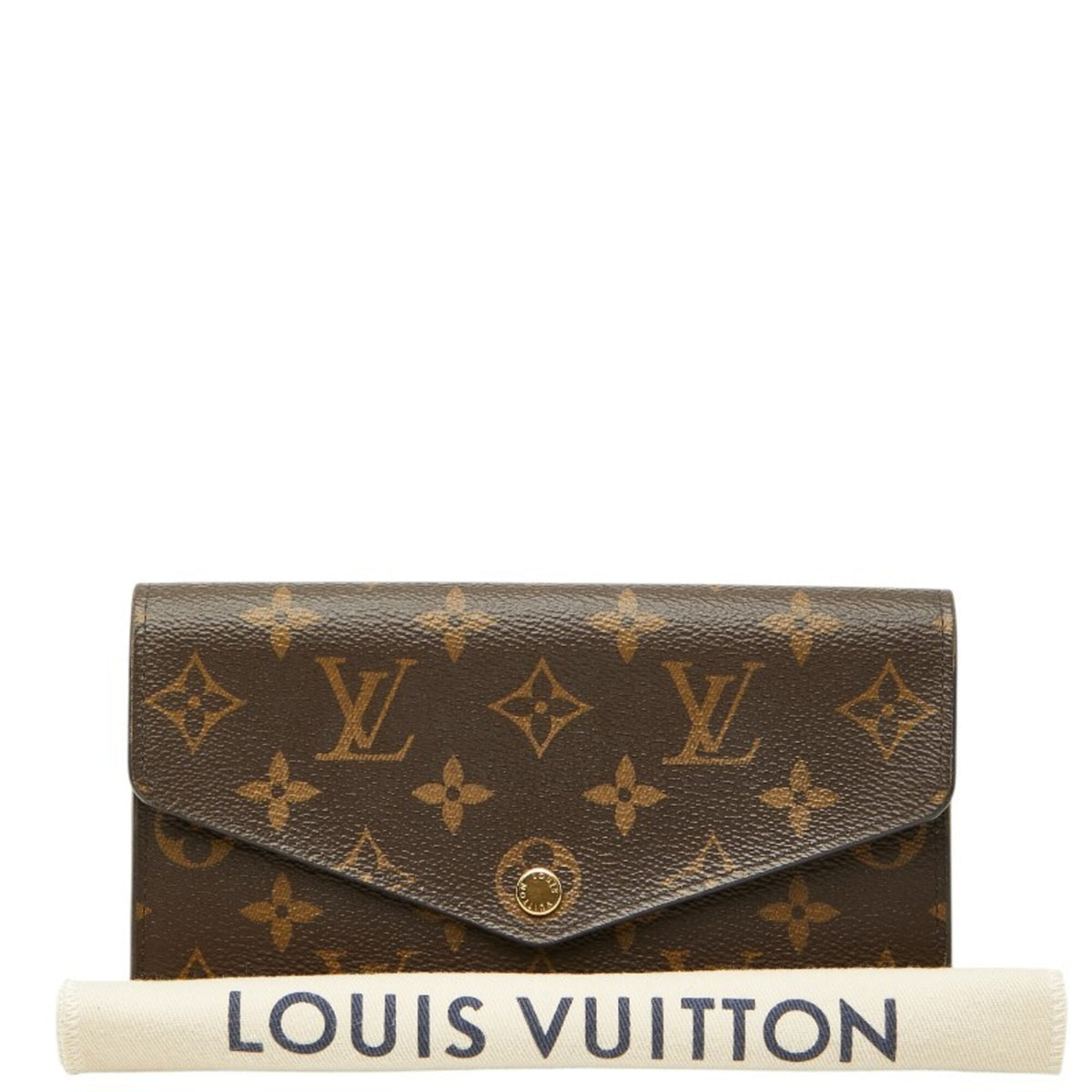 Louis Vuitton Monogram Brown Fuchsia Pvc Leather Long Wallet (Bi-Fold) (Pre-Owned)