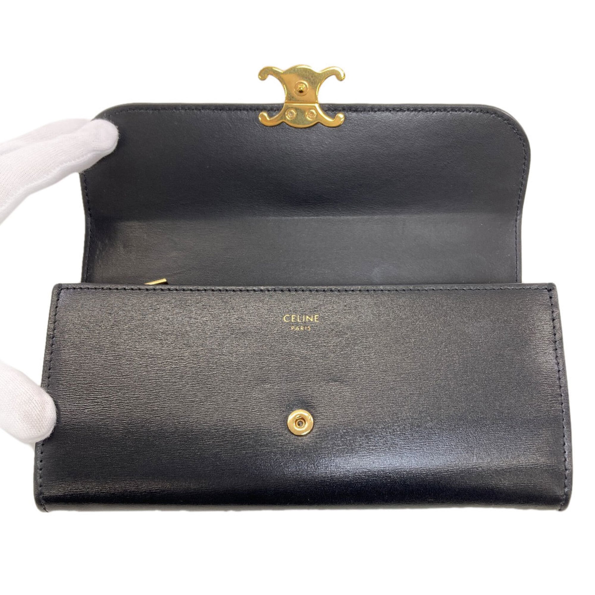 Celine Black Long Wallet (Bi-Fold) (Pre-Owned)