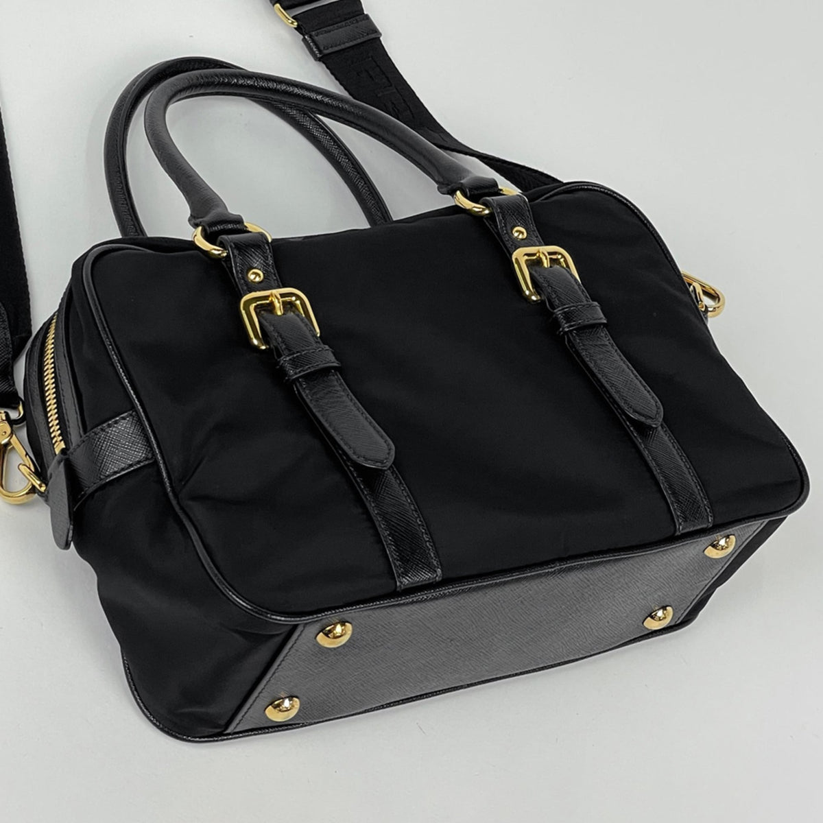 Prada Black Nylon Handbag (Pre-Owned)