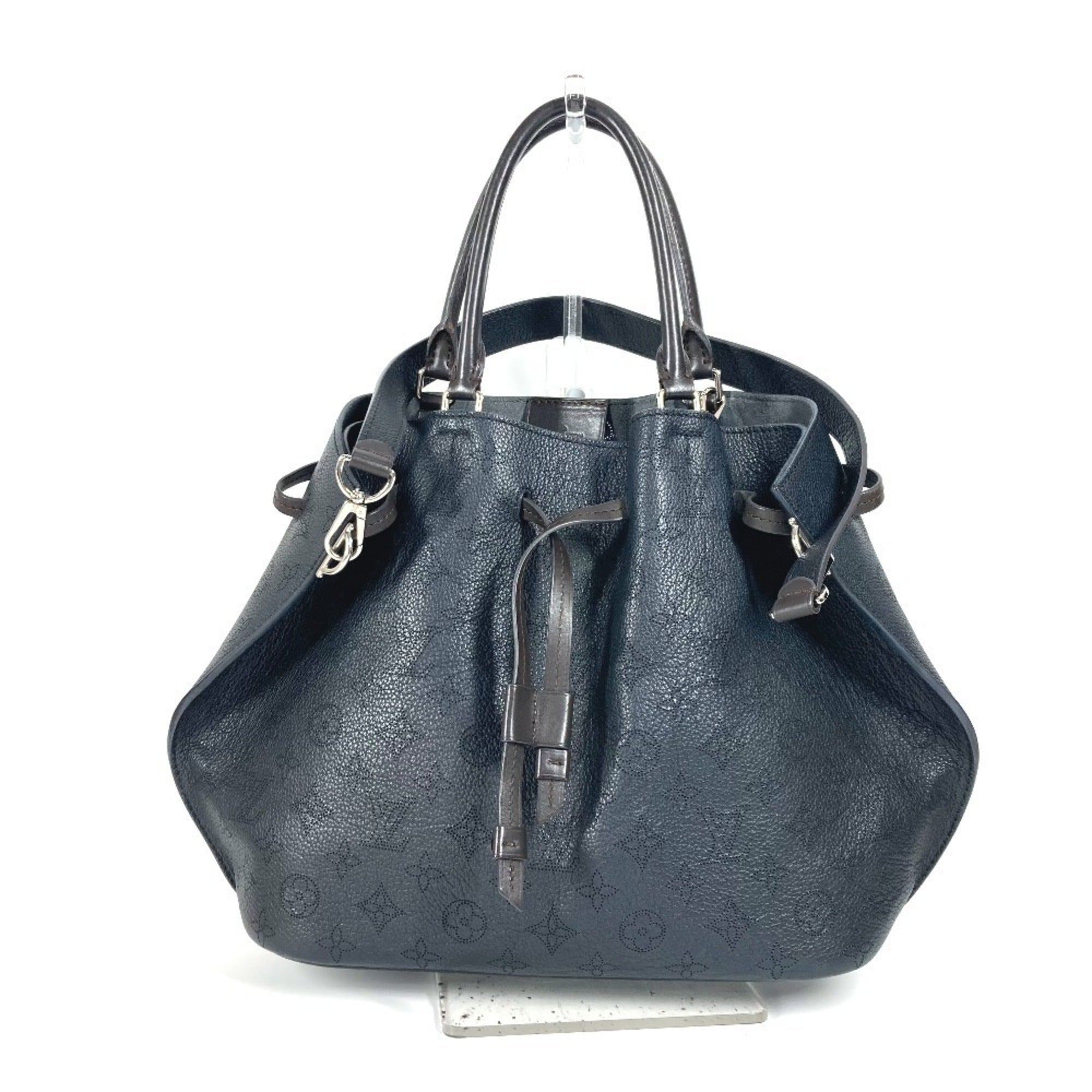 Louis Vuitton Black Noir Monogram Mahina Leather Leather Handbag Shoulder Bag Tote Bag (Pre-Owned)