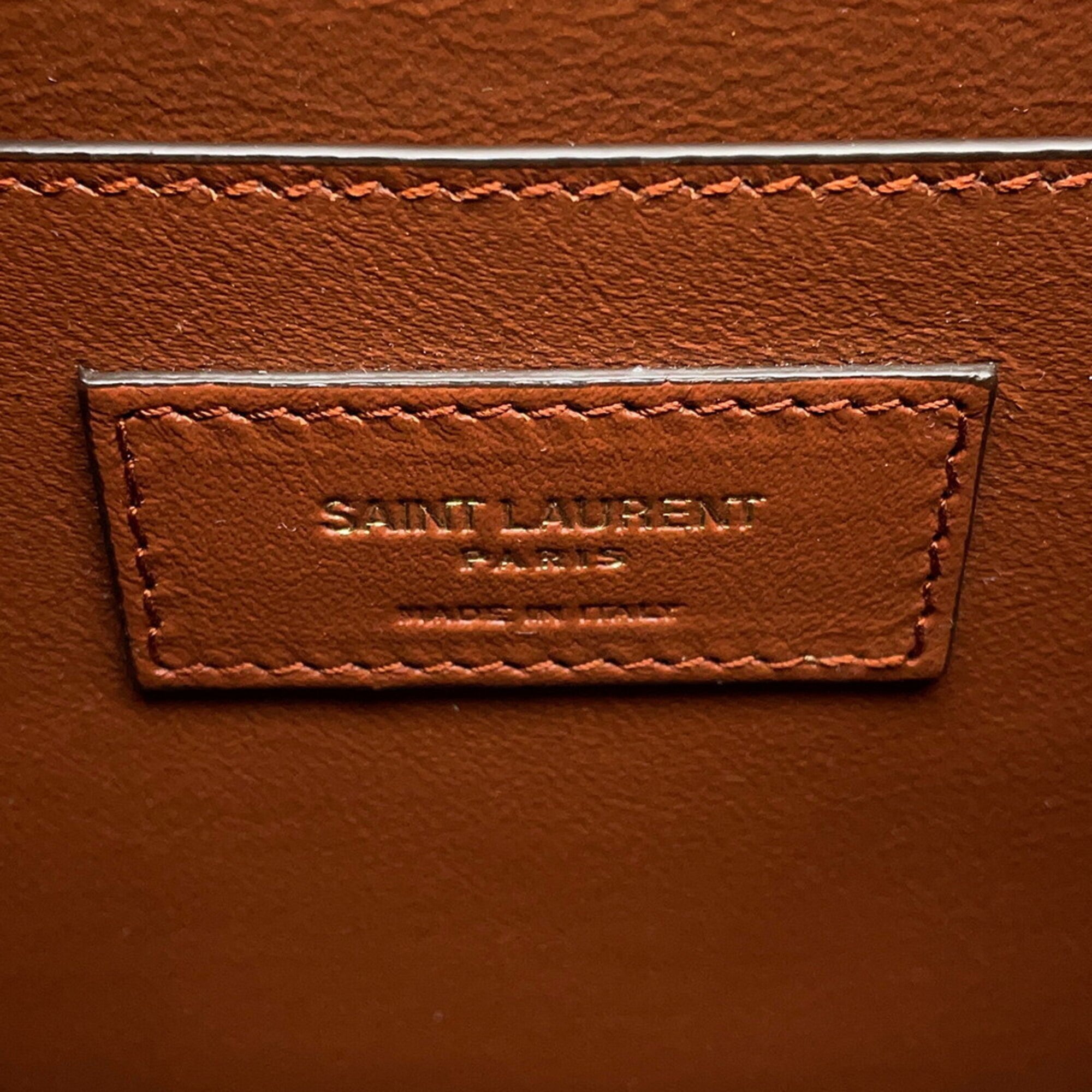 Yves Saint Laurent Brown Pvc Leather Shoulder Bag (Pre-Owned)