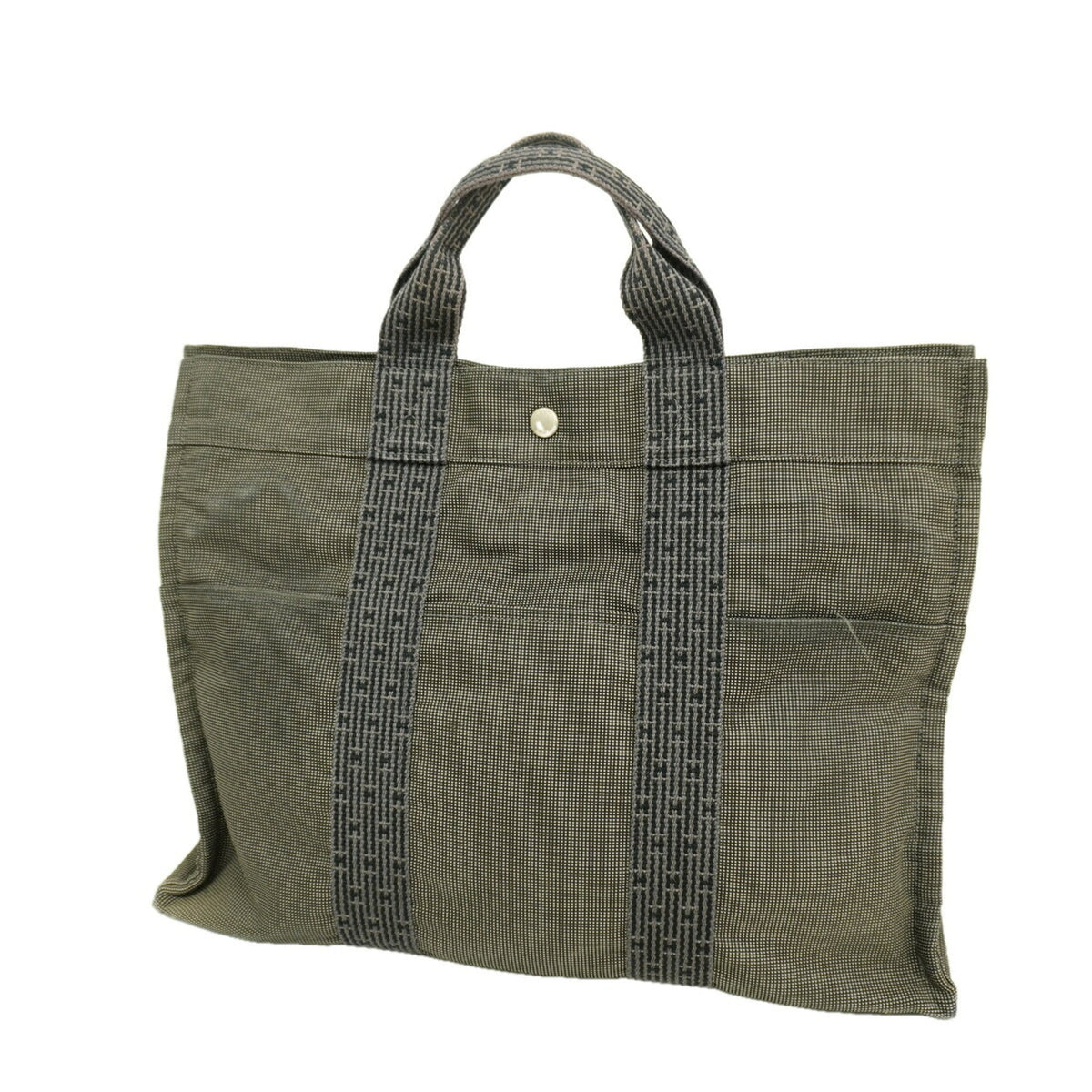 Hermes Gray Nylon Tote Bag (Pre-Owned)