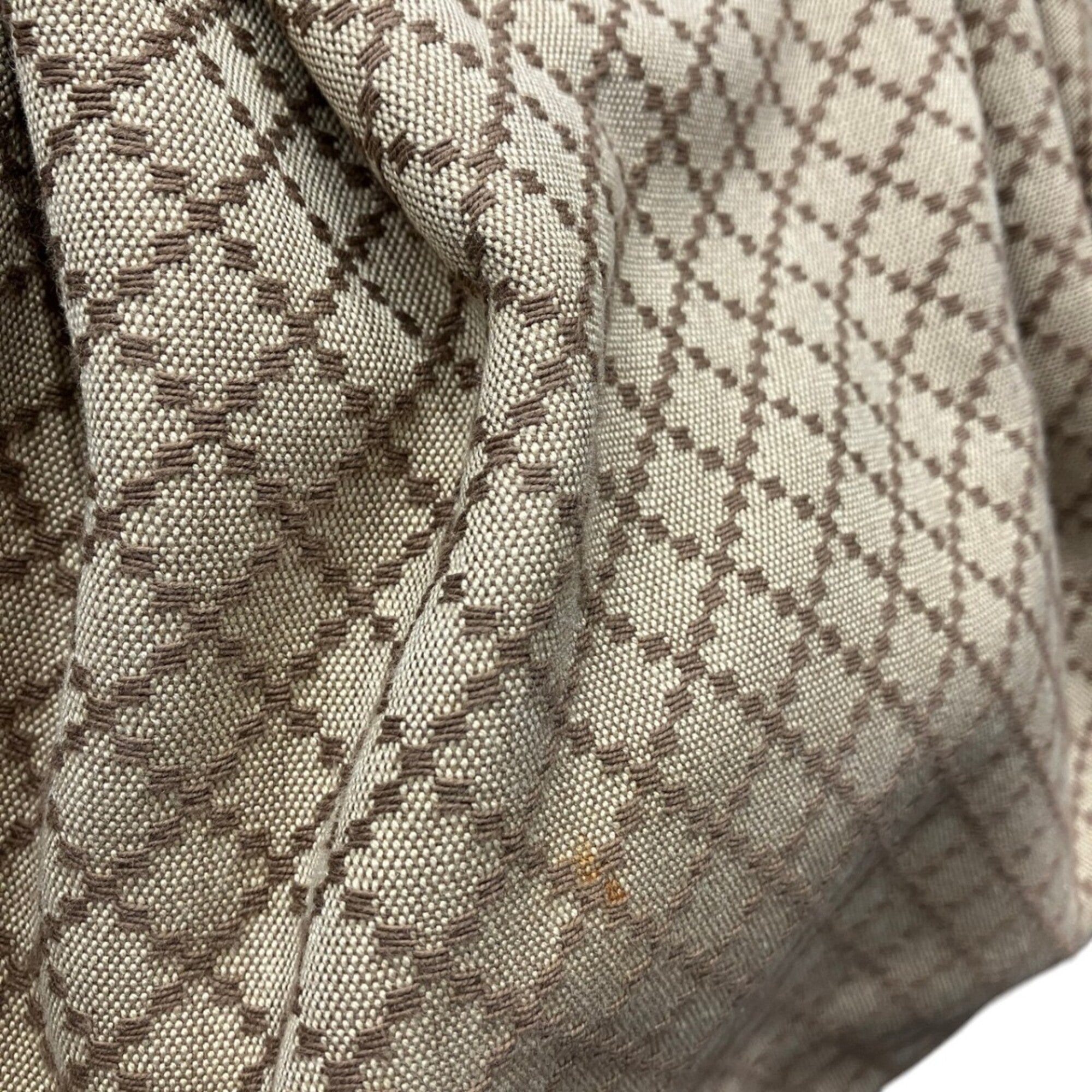 Gucci Beige Cotton Leather Handbag (Pre-Owned)