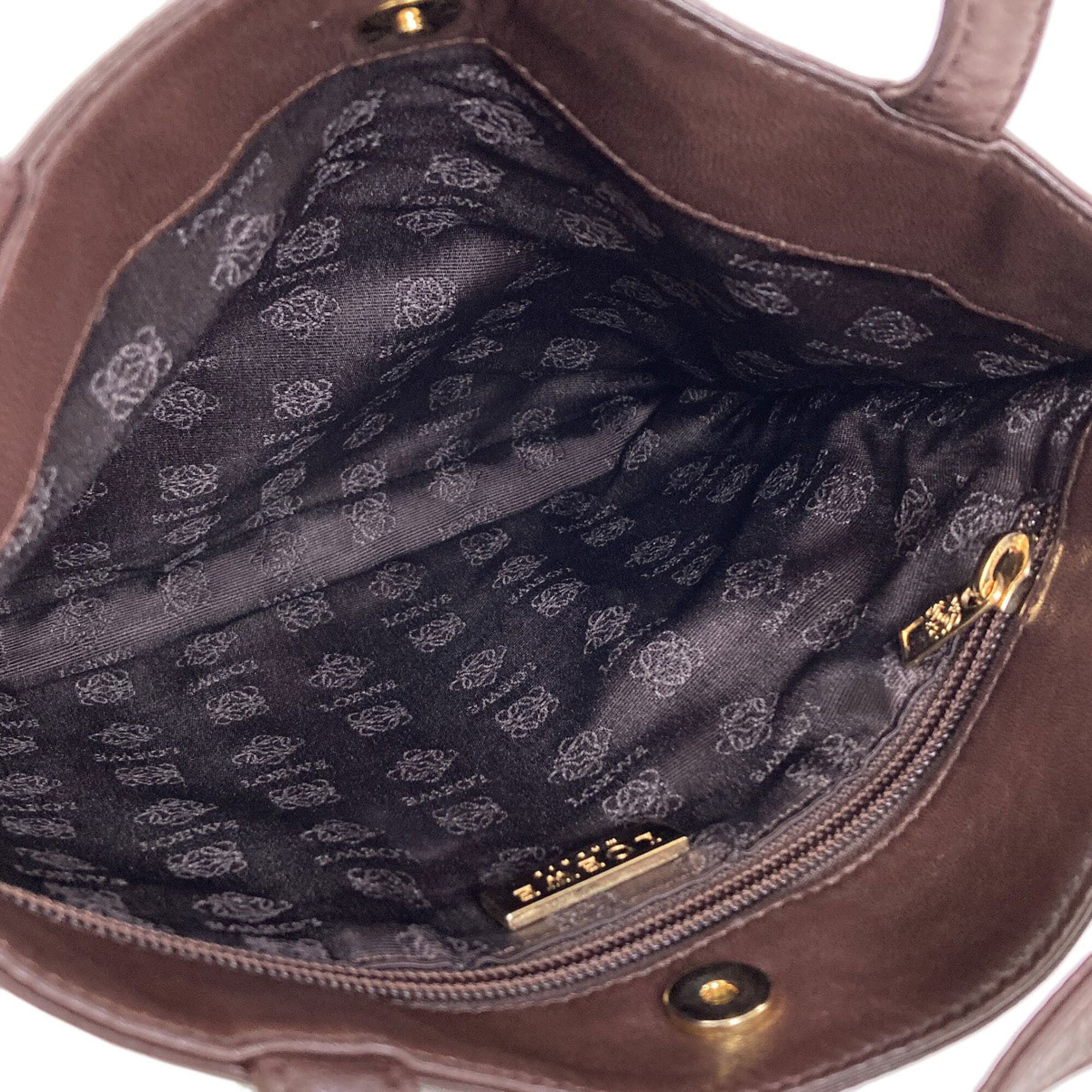 Loewe Dark Brown Leather Handbag (Pre-Owned)