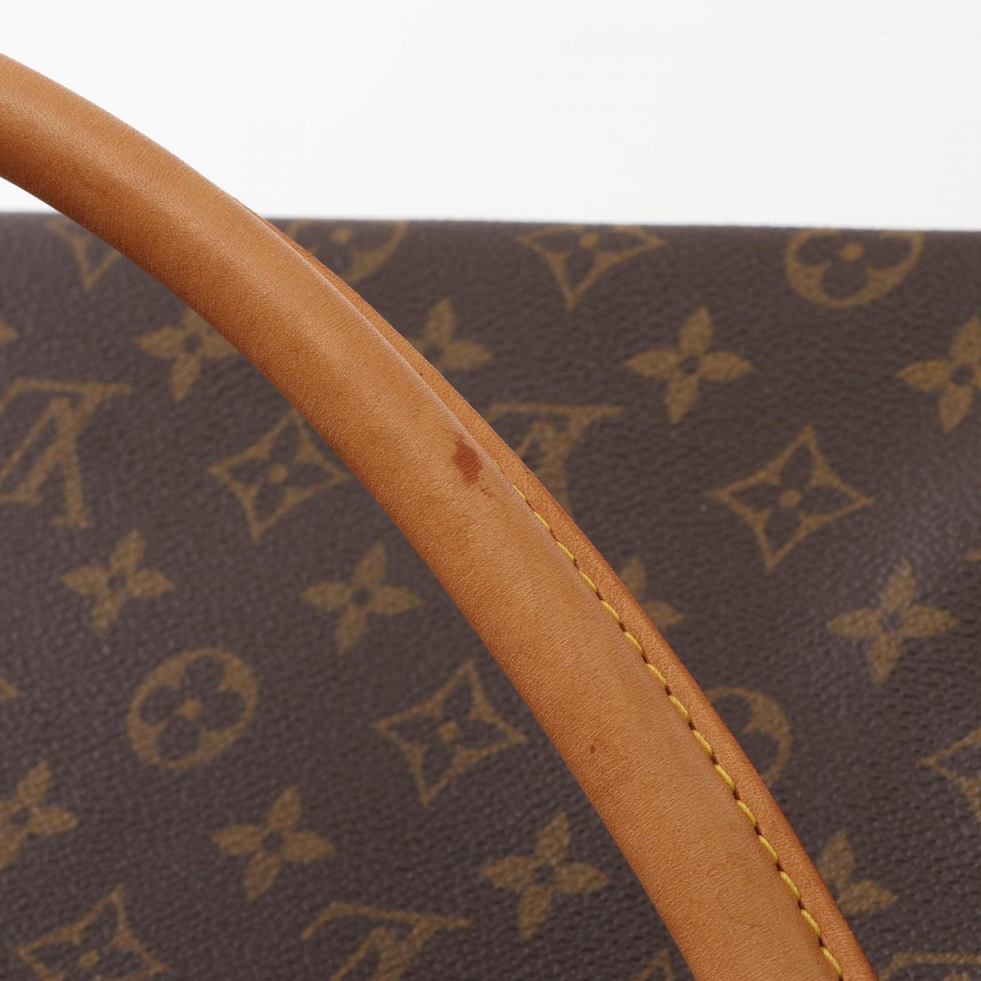 Louis Vuitton Brown Coated Canvas Monogram Leather Handbag Shoulder Bag (Pre-Owned)