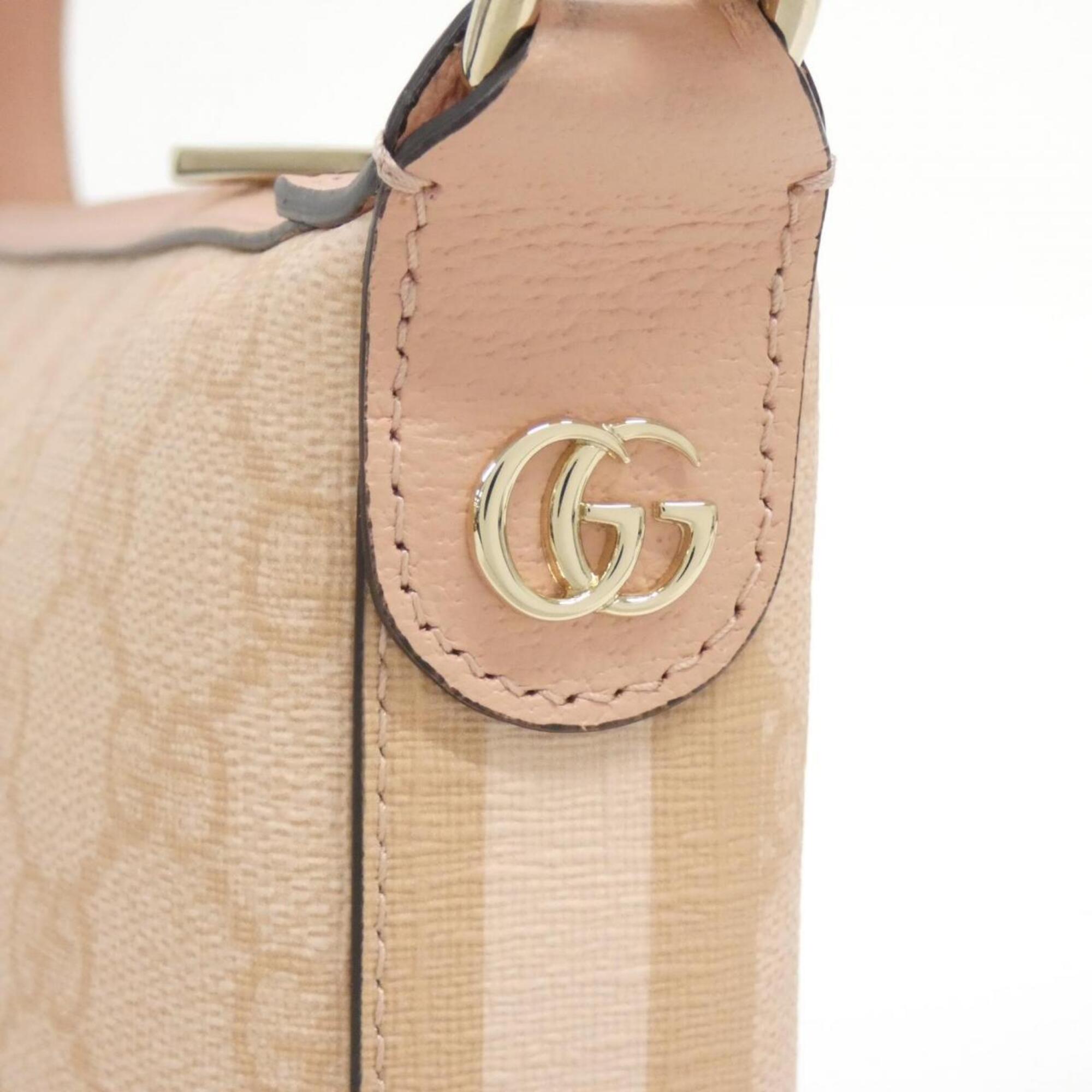 Gucci Dusty Pink Gg Supreme Shoulder Bag (Pre-Owned)