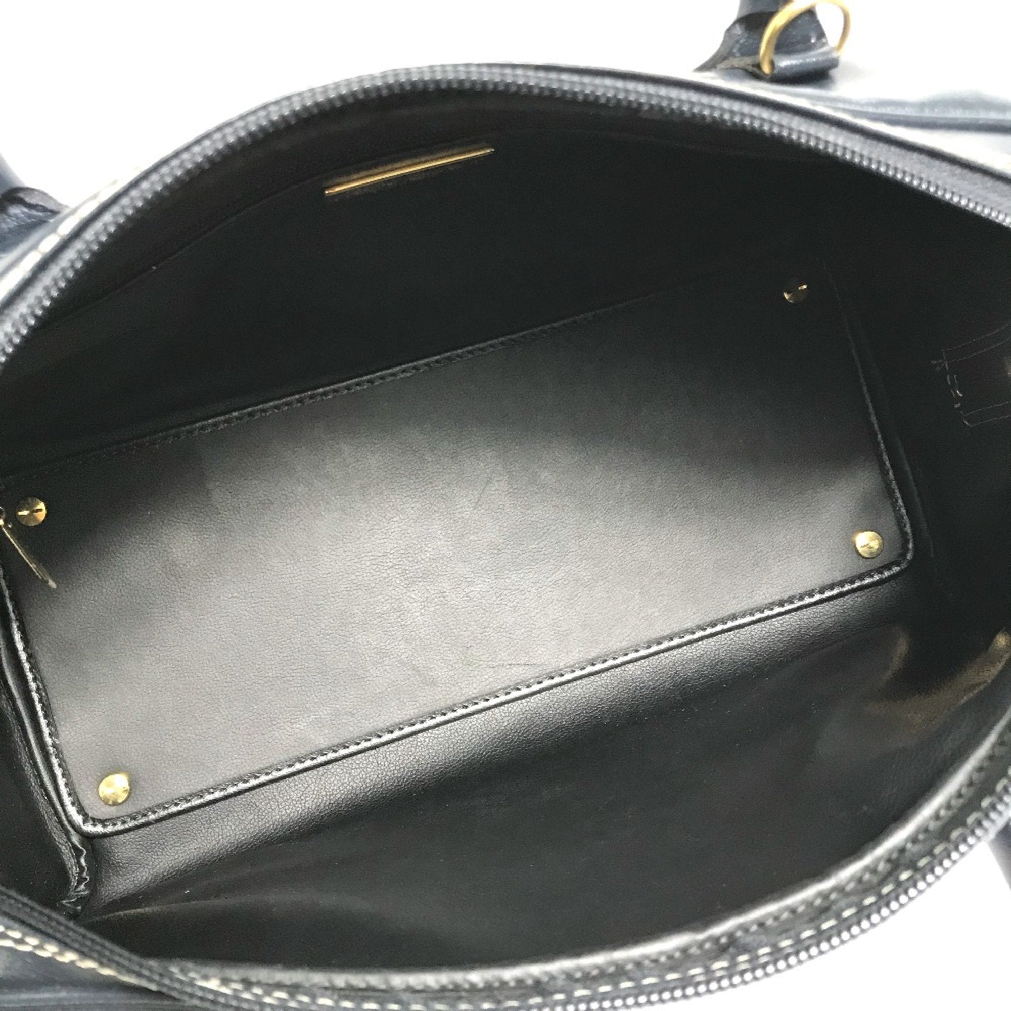 Yves Saint Laurent Navy Leather Handbag (Pre-Owned)