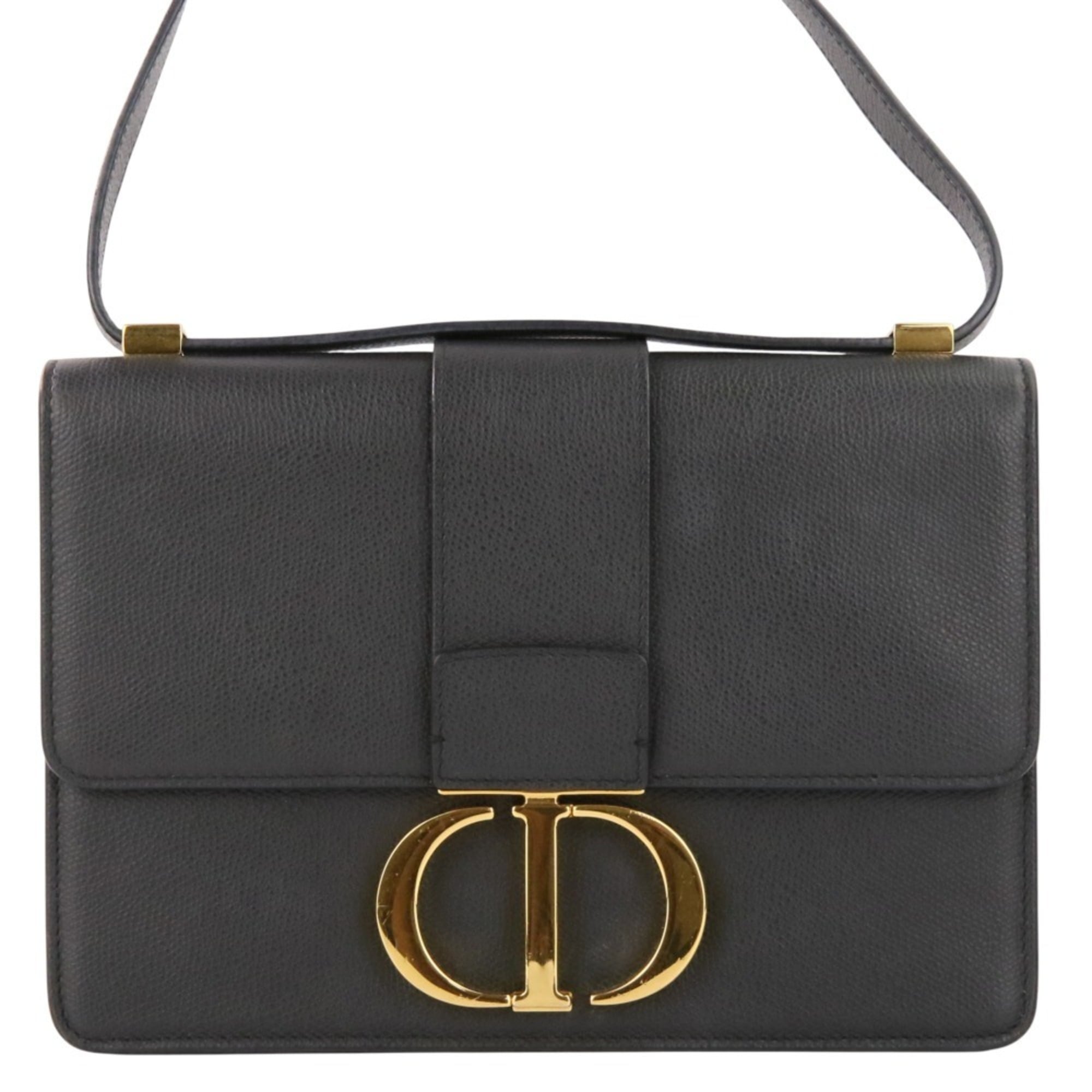 Christian Dior Black Leather Shoulder Bag (Pre-Owned)