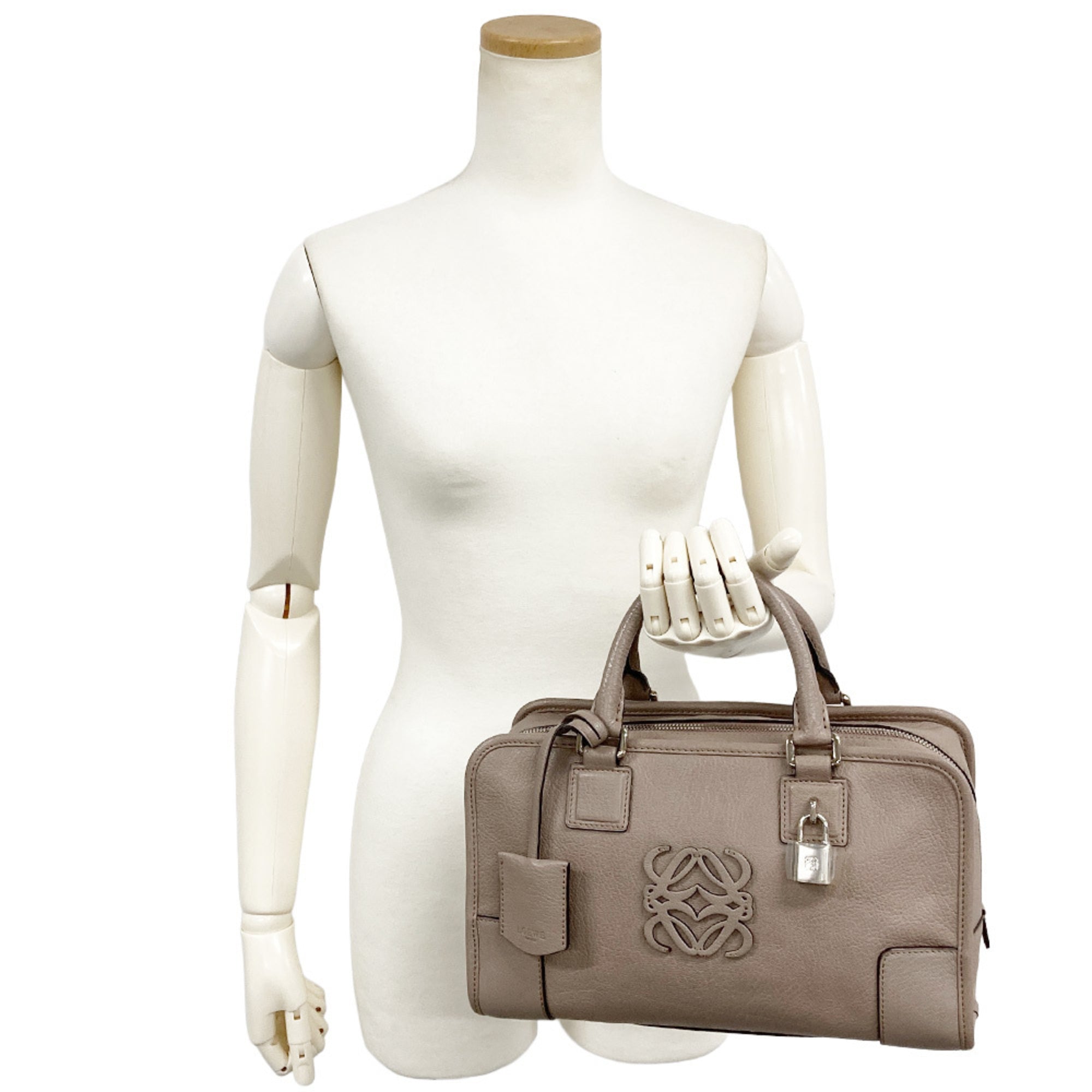 Loewe Grayish Leather Handbag (Pre-Owned)