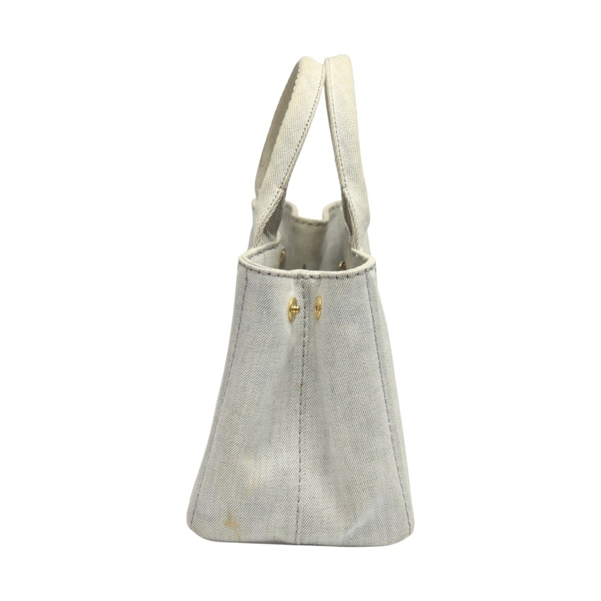 Prada White Canvas Tote Bag (Pre-Owned)