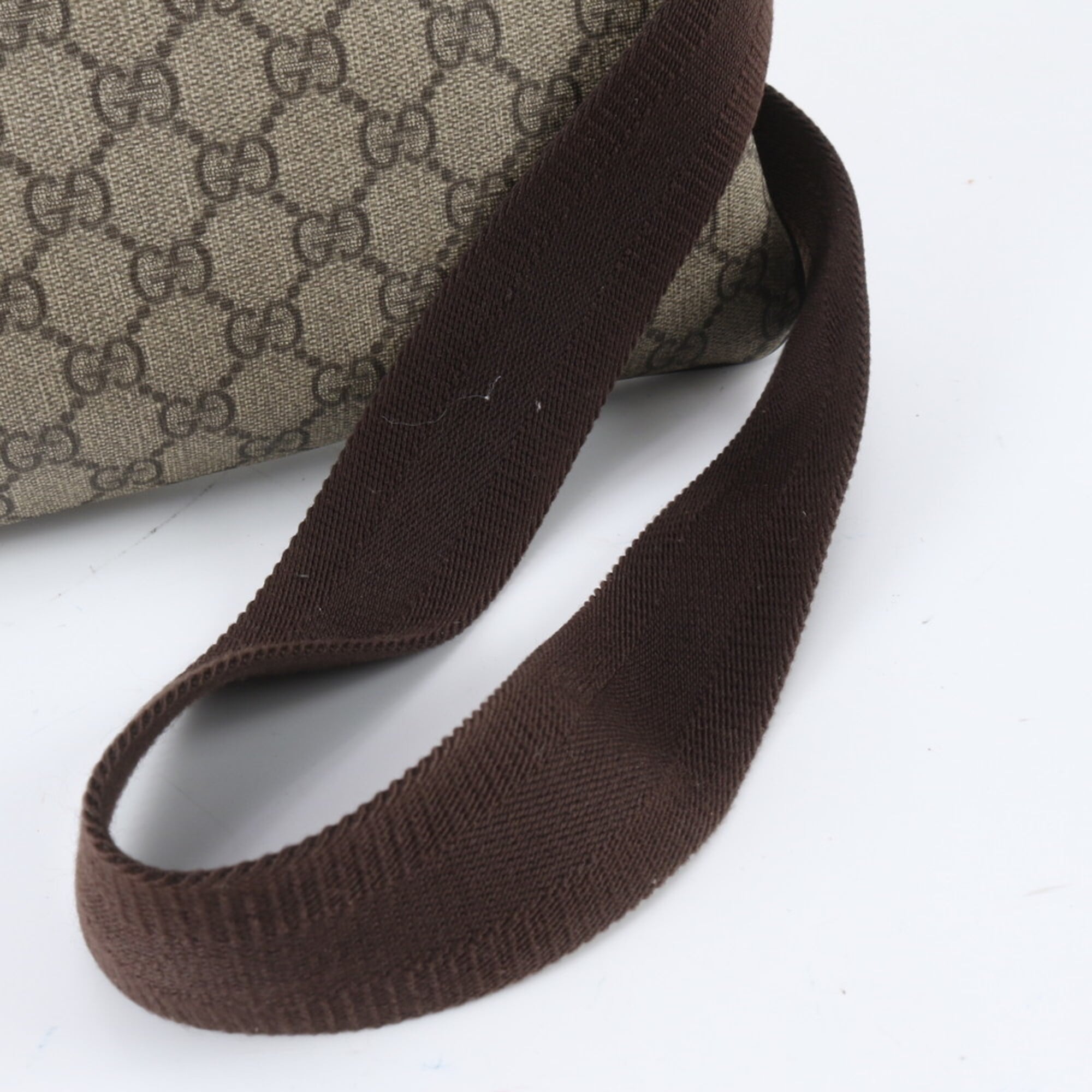 Gucci Brown Leather Coated Canvas Shoulder Bag Tote Bag (Pre-Owned)